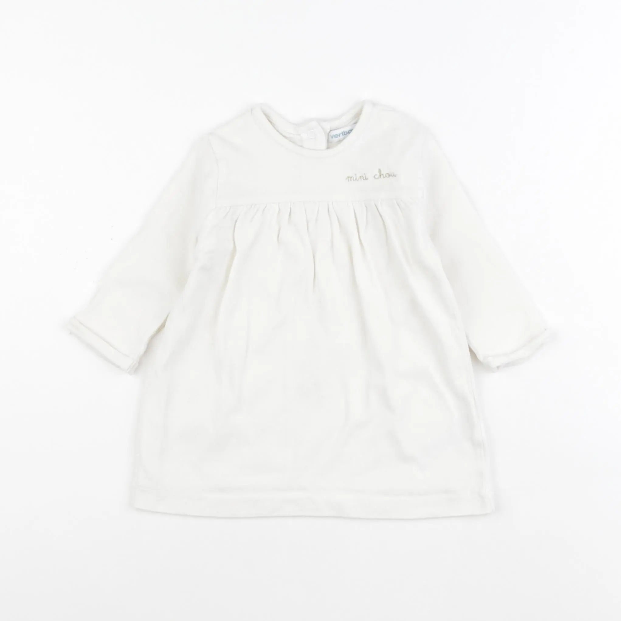 Vertbaudet - robe beige - 6 mois