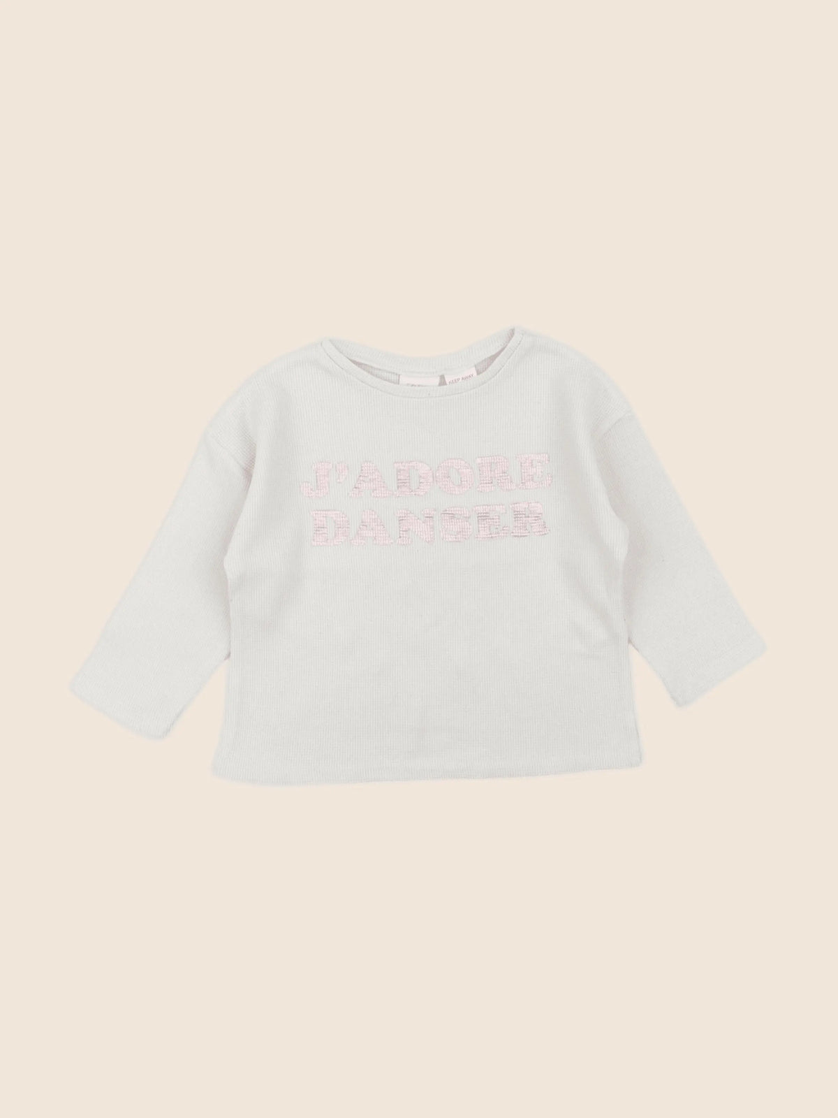 Zara - tee-shirt beige - 2/3 ans