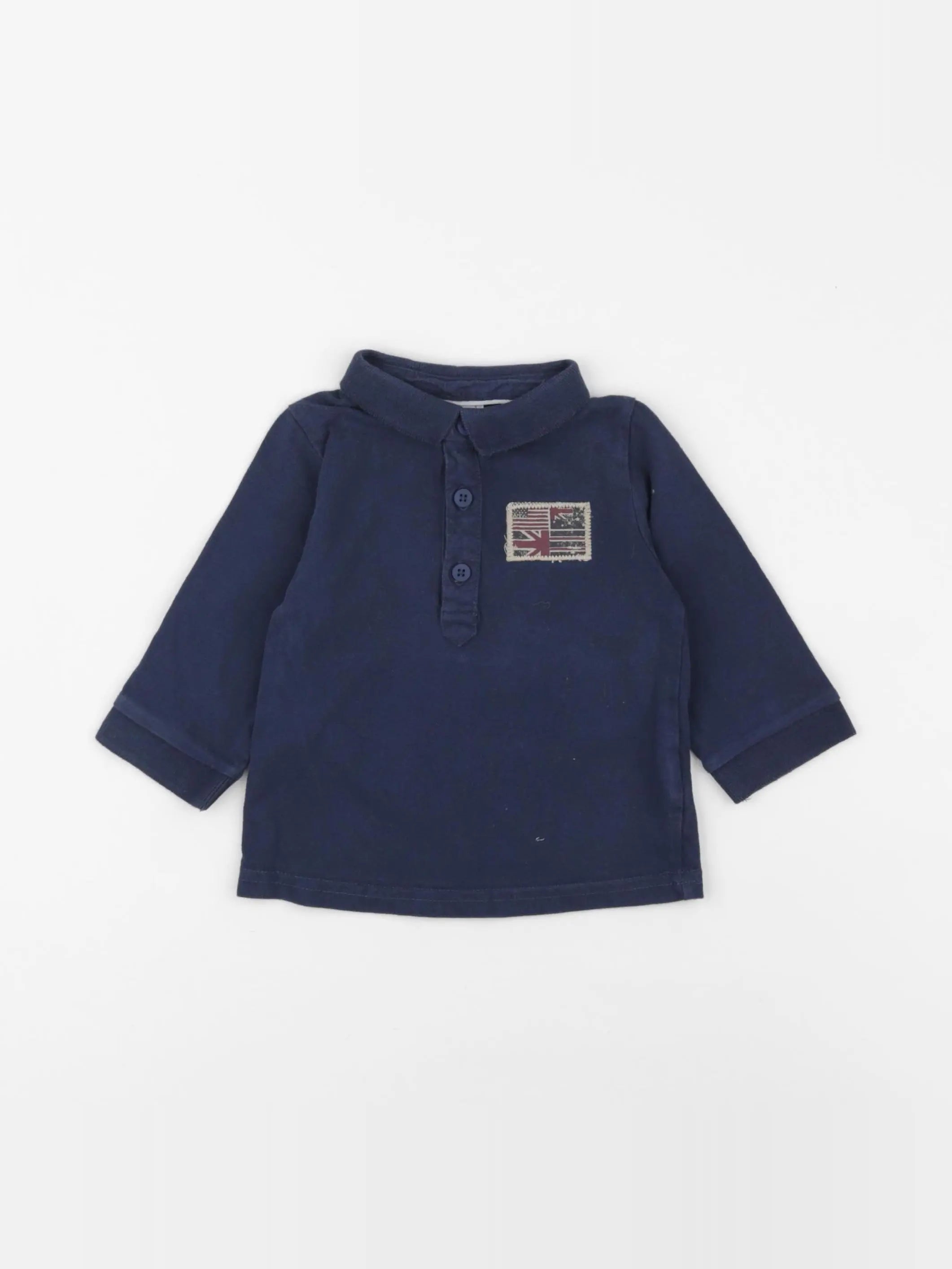 Tape à l'oeil - polo bleu - 6 mois