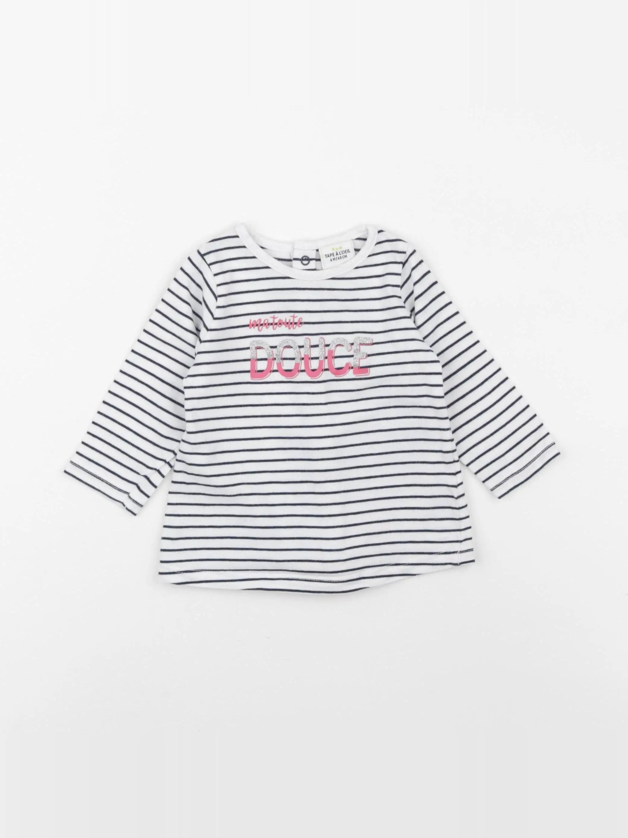 Tape à l'oeil - tee-shirt bleu - 6 mois
