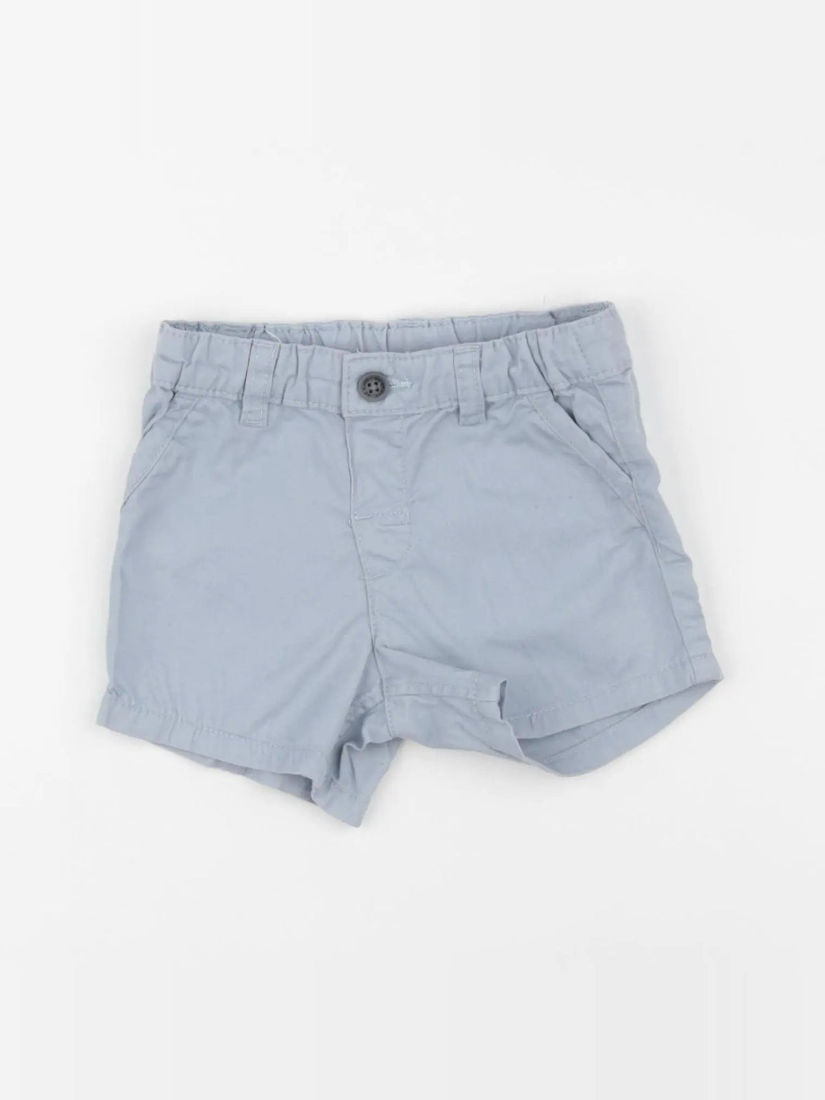 H&M - short bleu - 6/9 mois