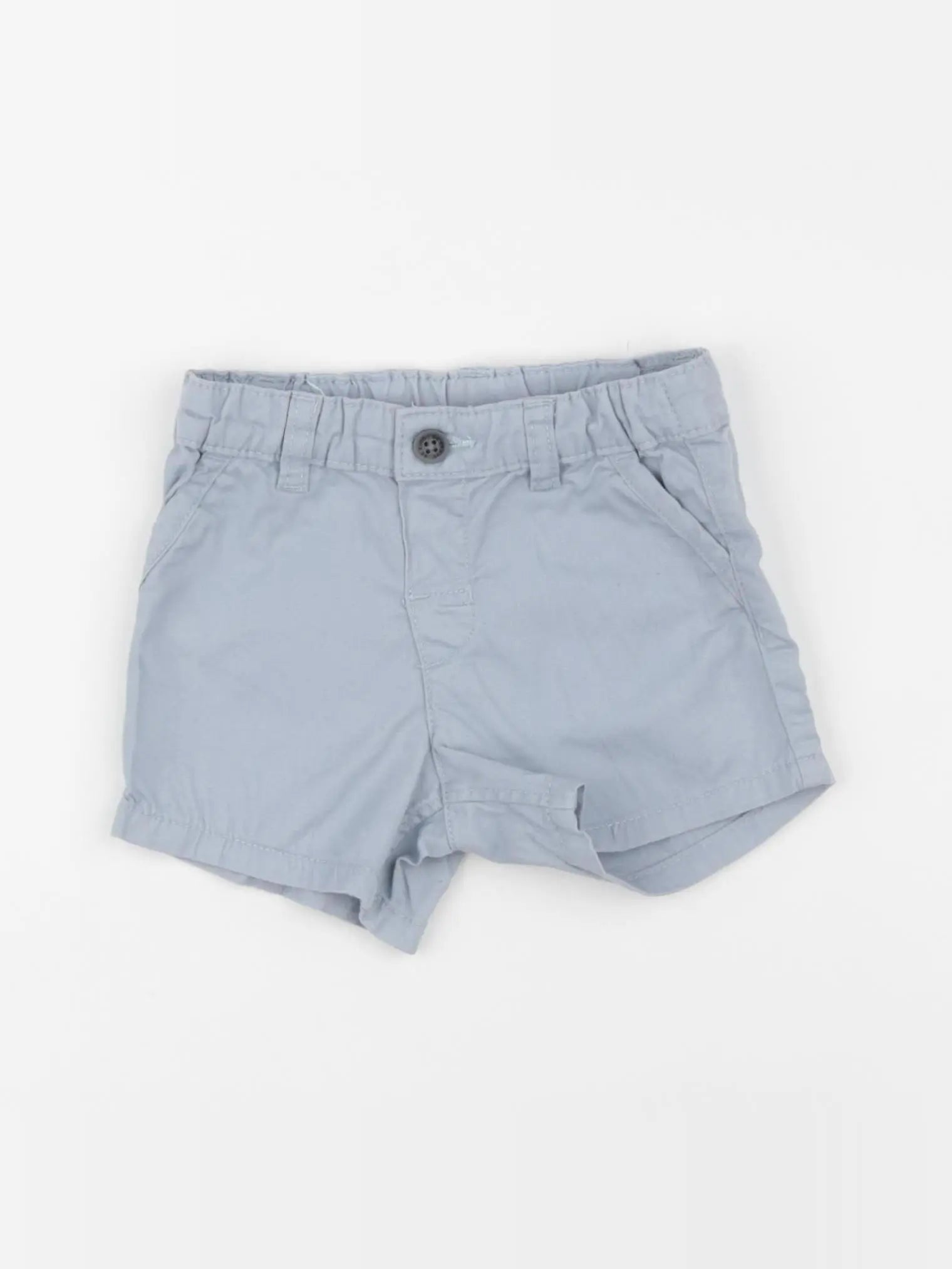 H&M - short bleu - 6/9 mois