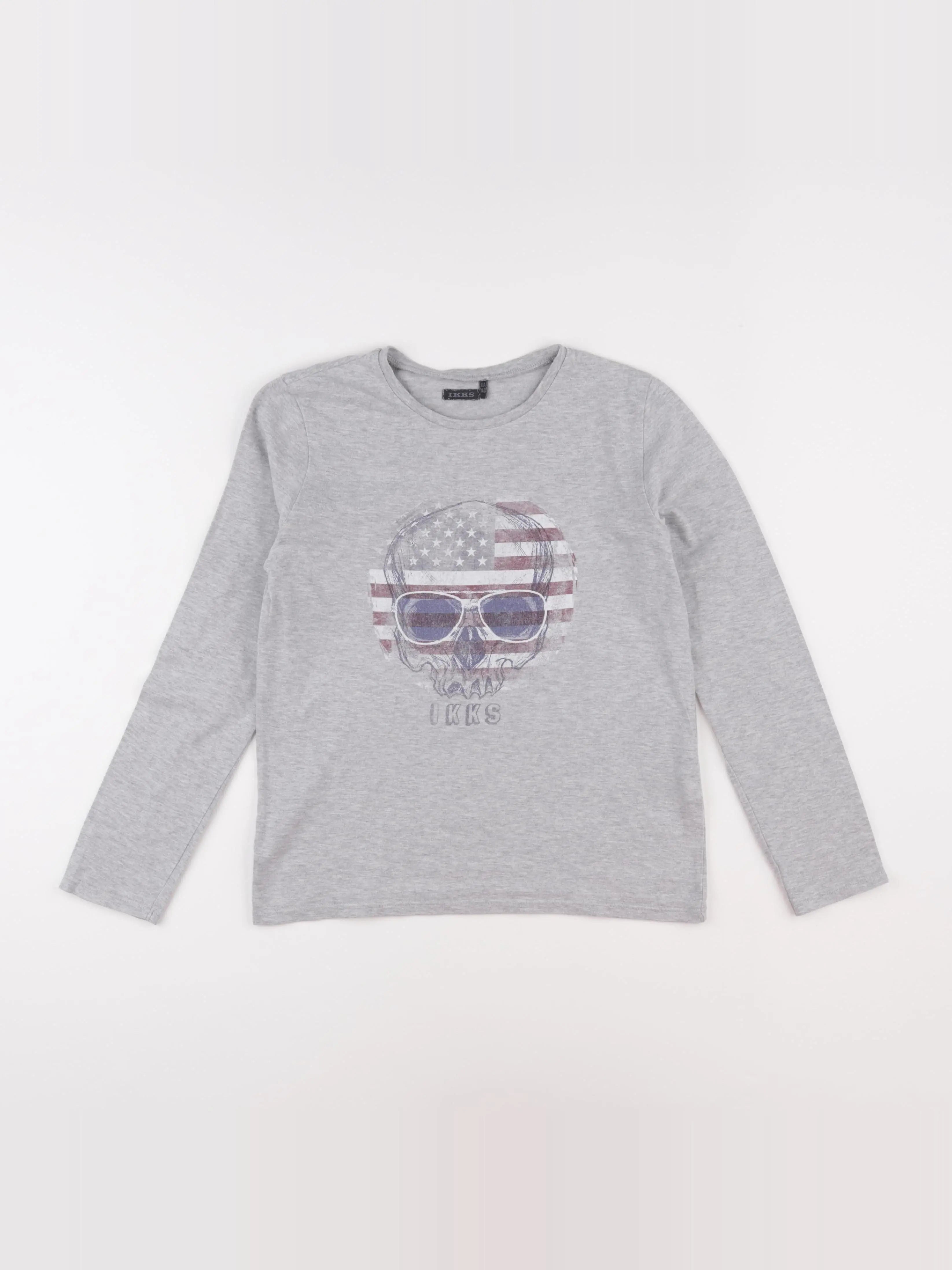 IKKS - tee-shirt gris - 10 ans
