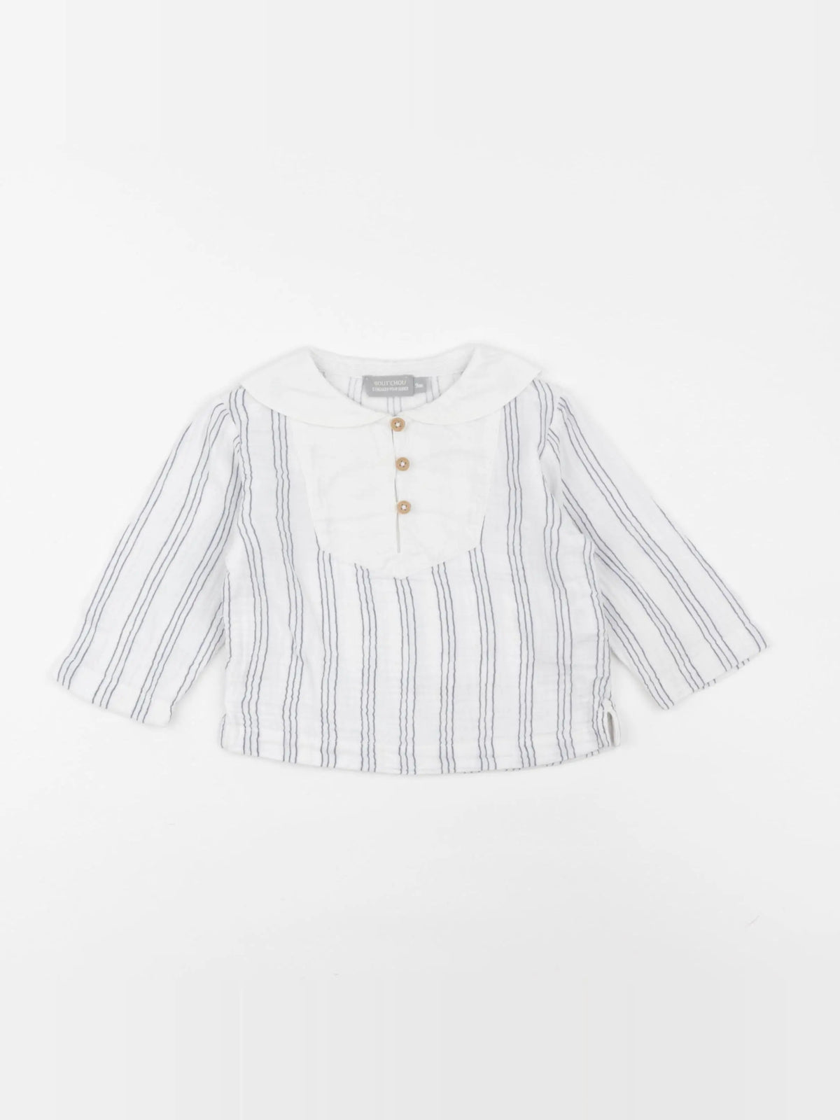 Boutchou - chemise bleu - 9 mois