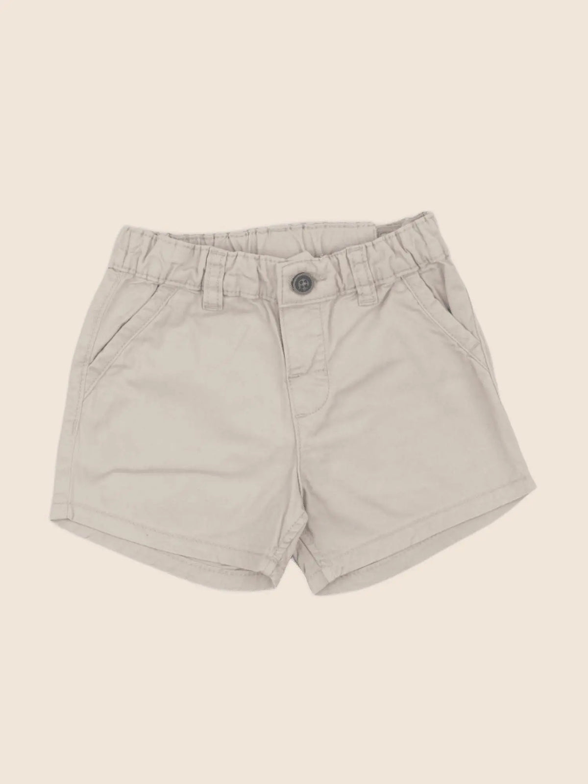 H&M - short beige - 6/9 mois