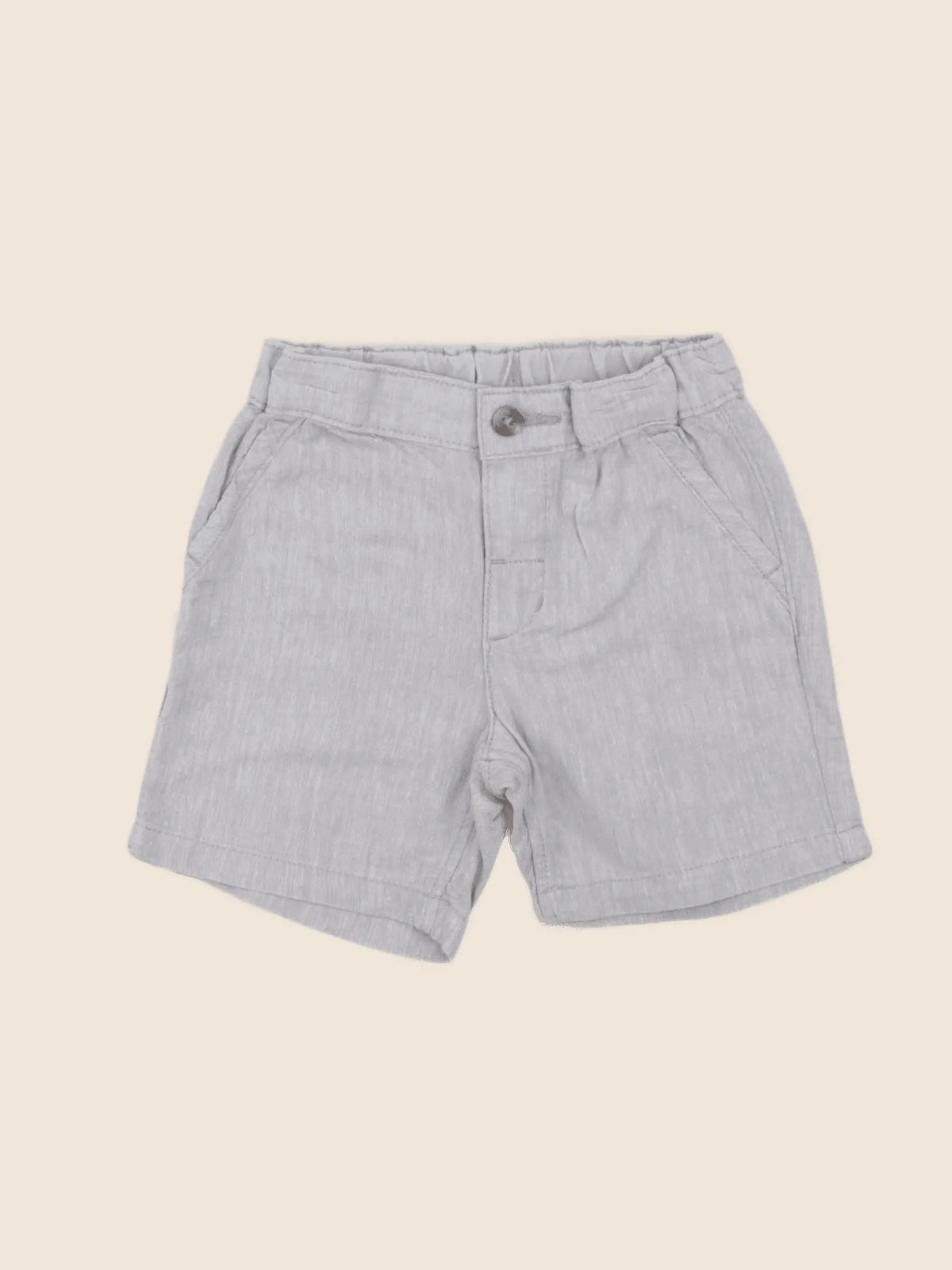 H&M - short gris - 6/9 mois