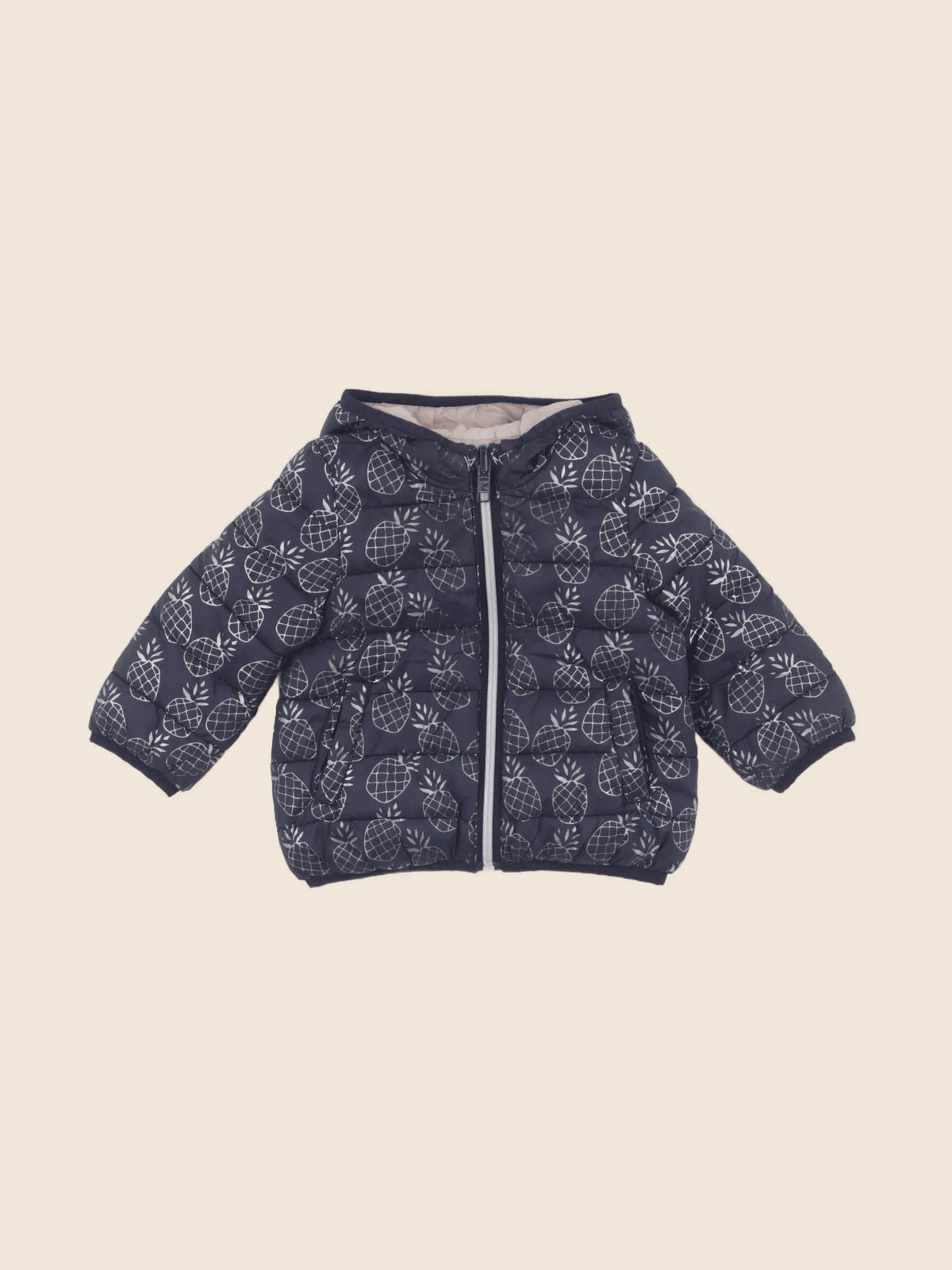 IKKS - doudoune réversible bleu, rose - 12 mois