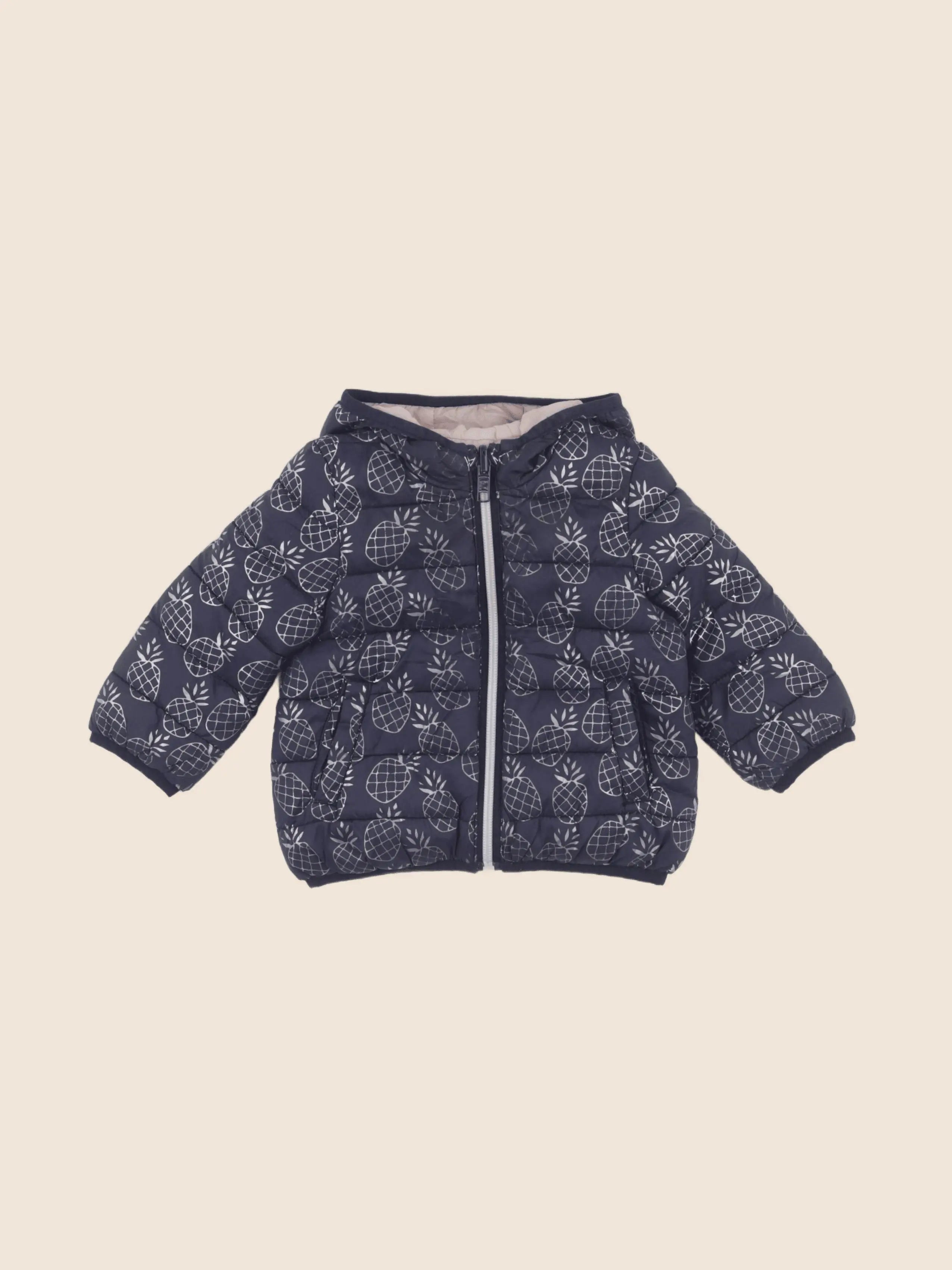 IKKS - doudoune réversible bleu, rose - 12 mois