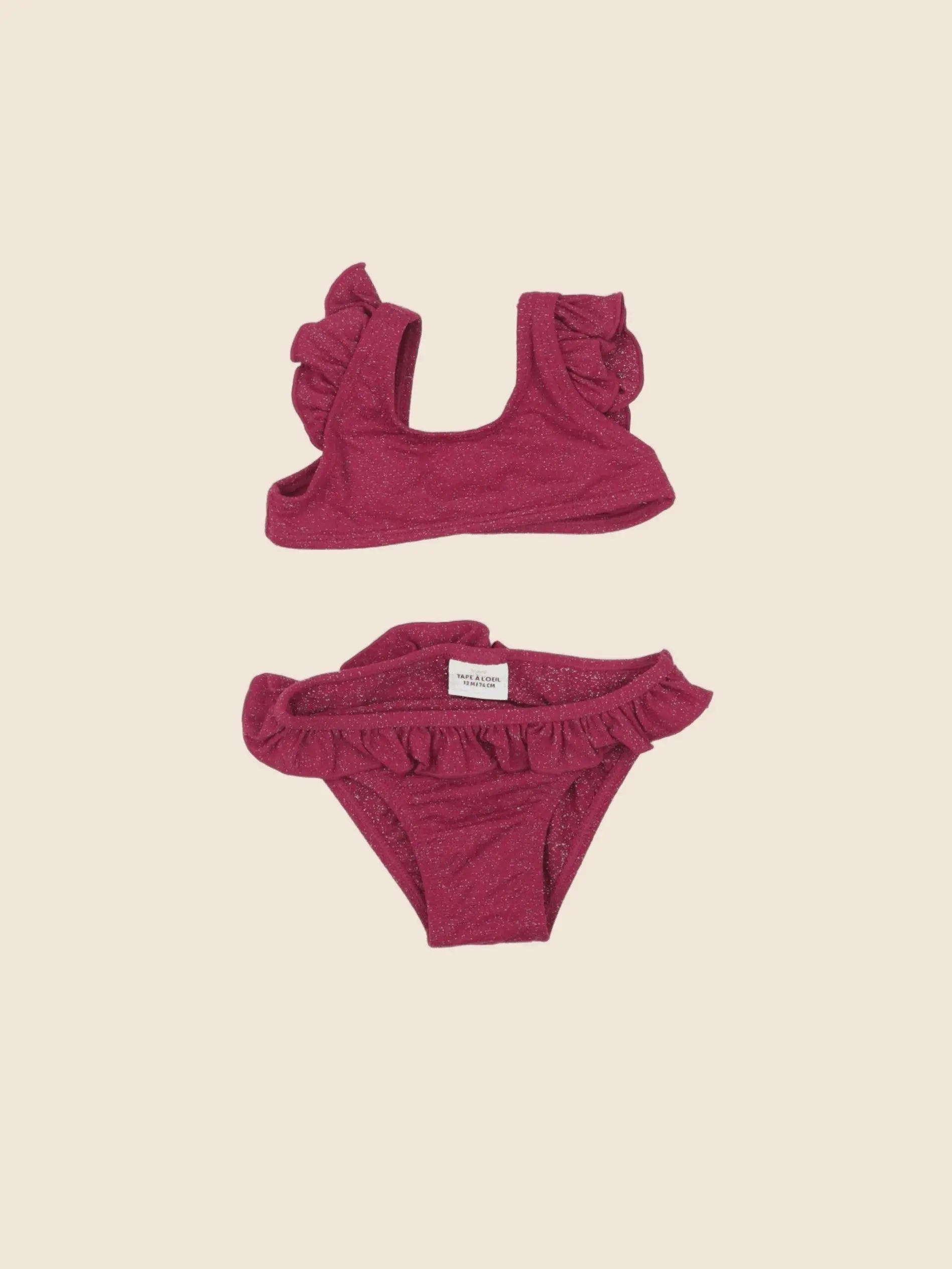 Tape à l'oeil - maillot de bain rose - 12 mois