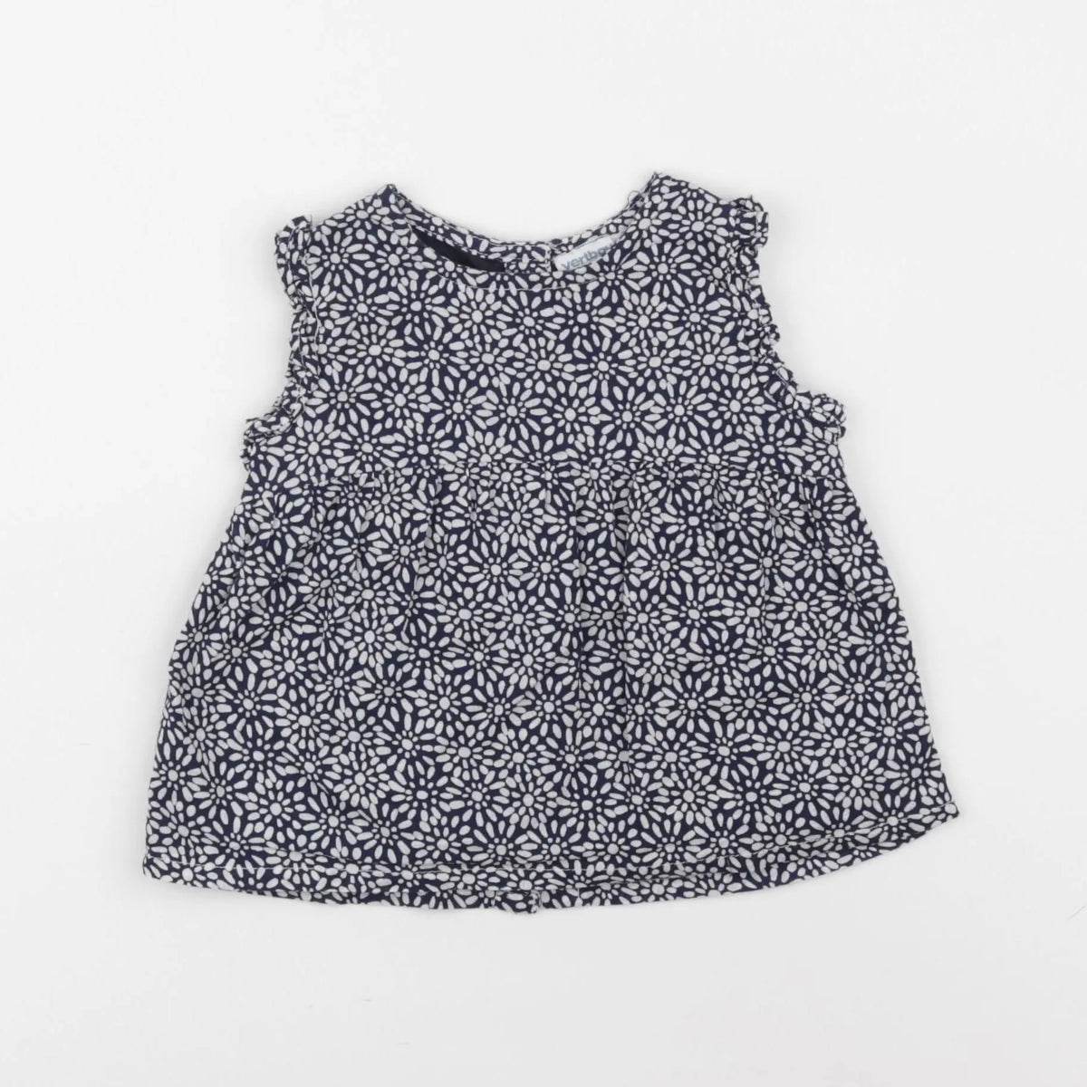Vertbaudet - blouse bleu, blanc - 12 mois