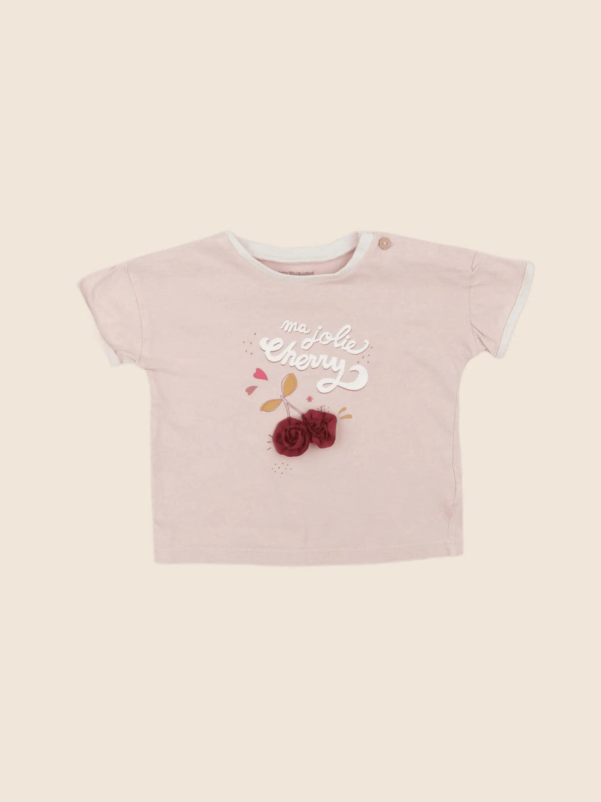 Vertbaudet - tee-shirt rose - 12 mois