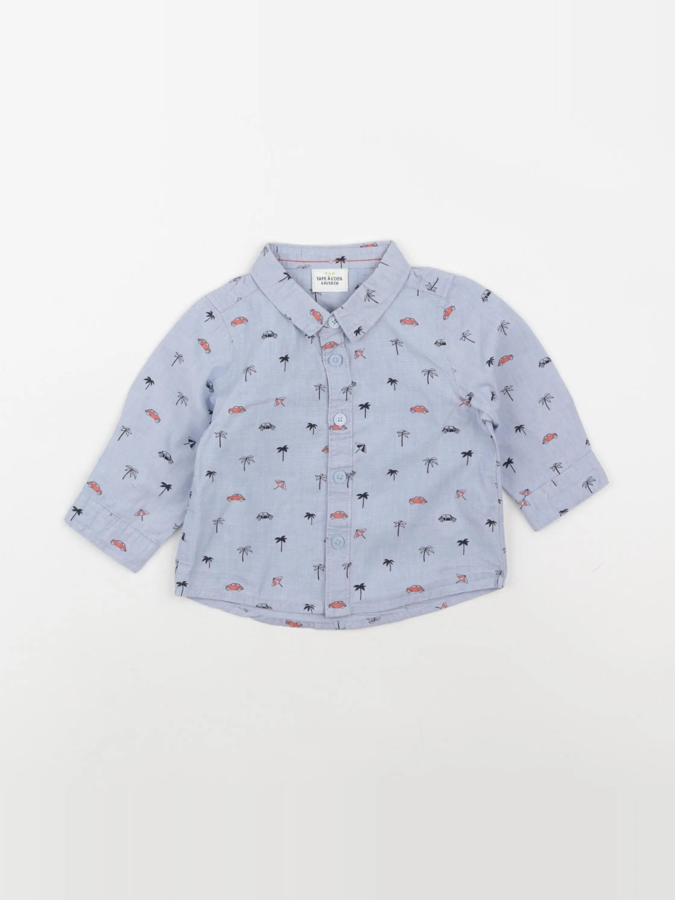 Tape à l'oeil - chemise bleu - 6 mois