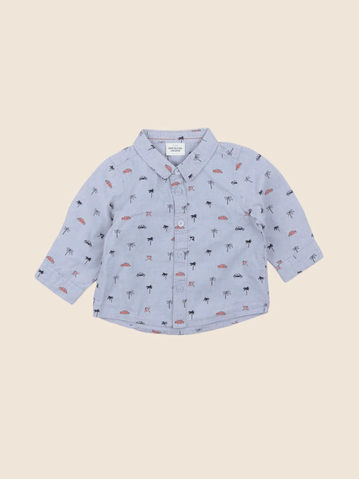 Tape à l'oeil - chemise bleu - 6 mois