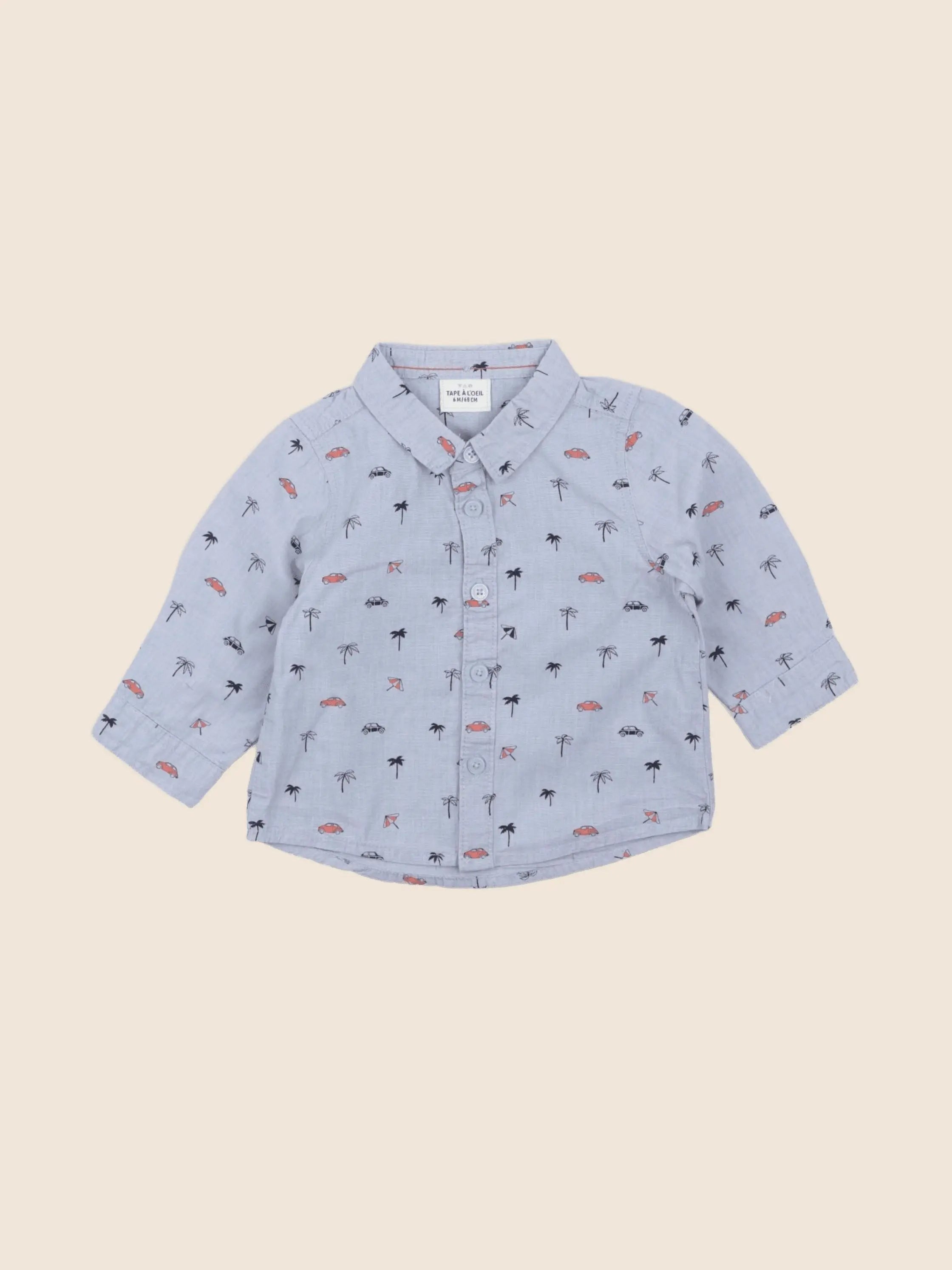 Tape à l'oeil - chemise bleu - 6 mois