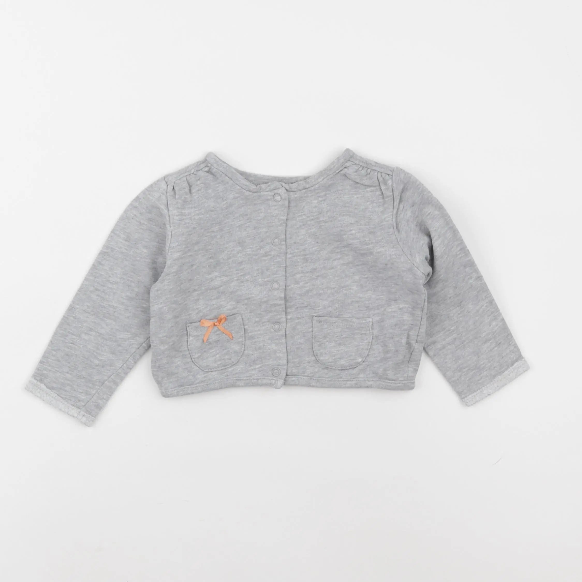 Vertbaudet - sweat gris - 9 mois