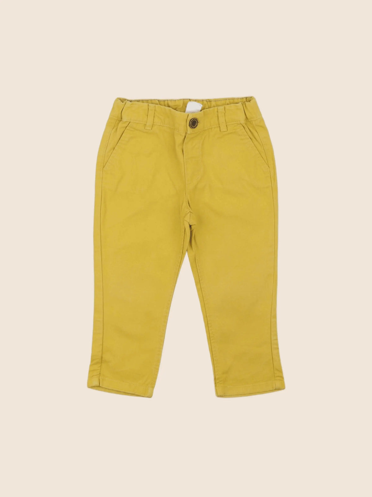 H&M - pantalon jaune - 9/12 mois