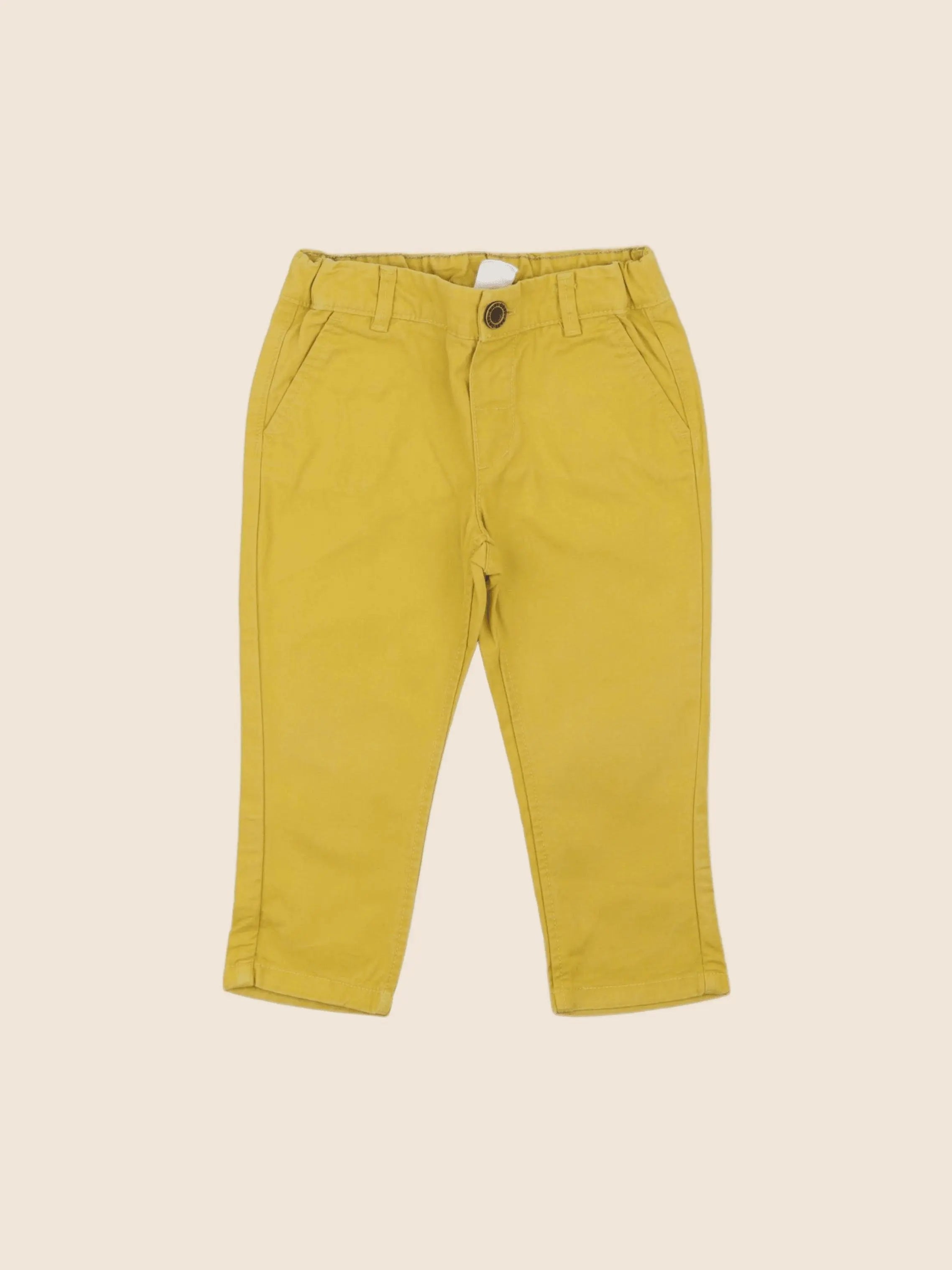 H&M - pantalon jaune - 9/12 mois