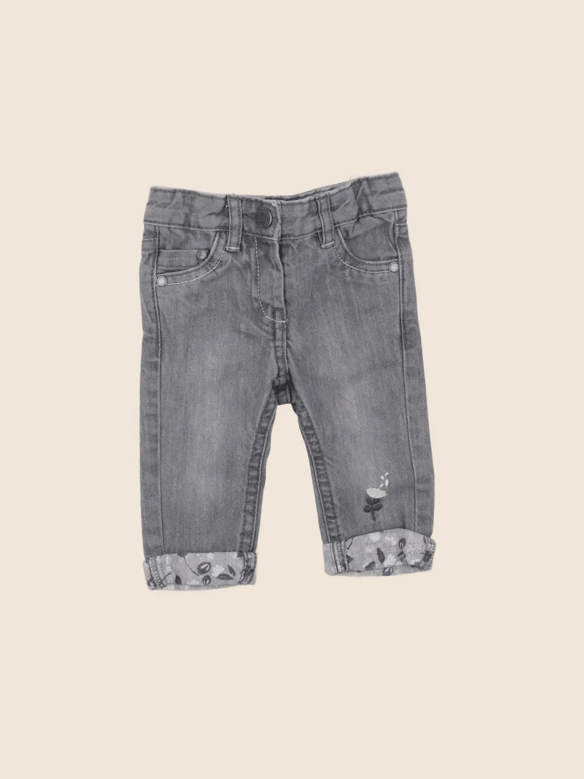 Vertbaudet - jean gris - 3 mois