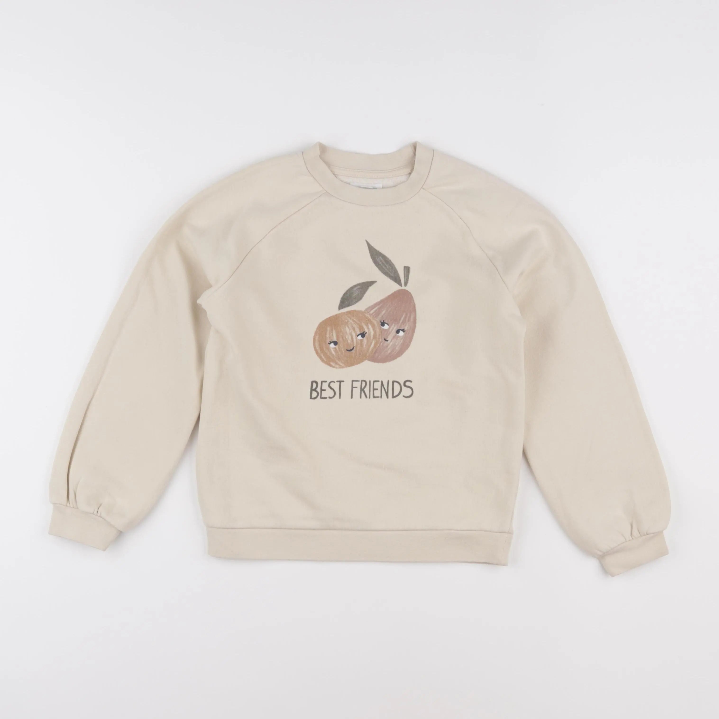 Vertbaudet - sweat beige - 8 ans