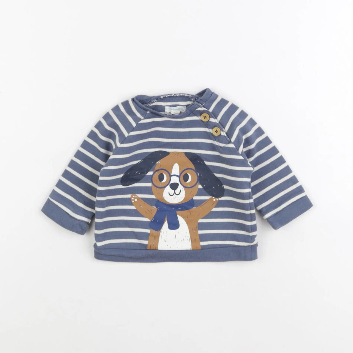 Vertbaudet - sweat bleu - 3 mois