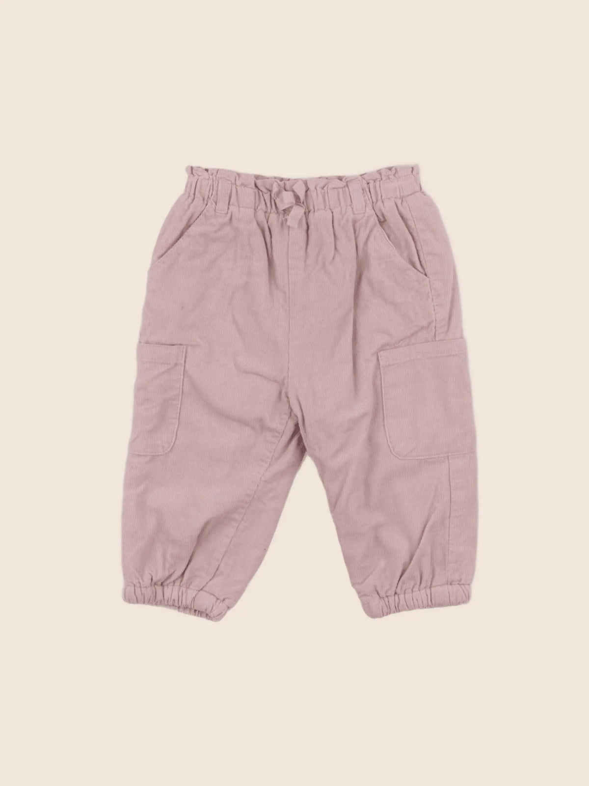 Vertbaudet - pantalon doublé rose - 12 mois