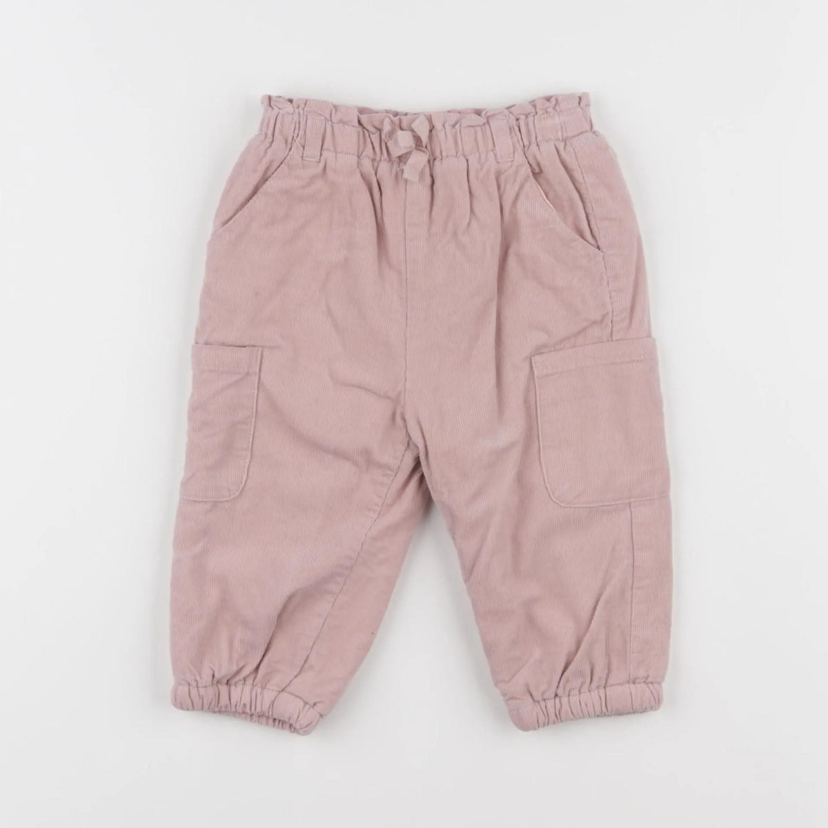 Vertbaudet - pantalon doublé rose - 12 mois
