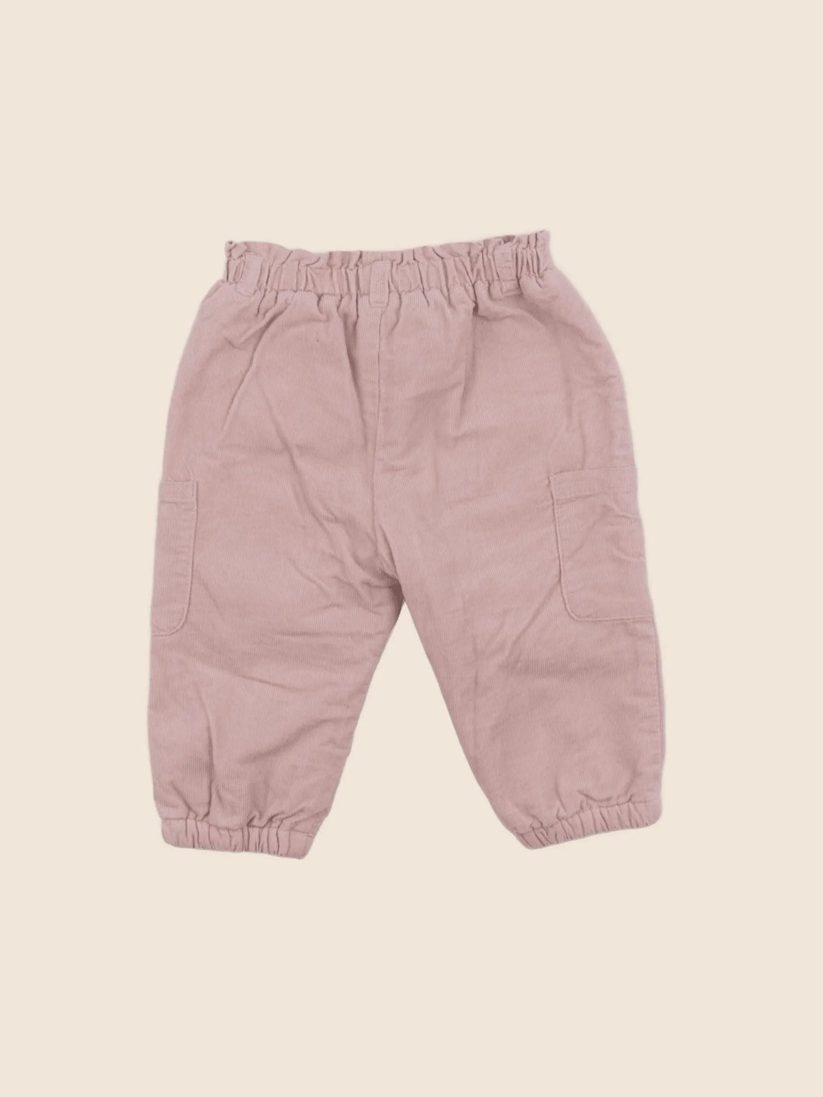 Vertbaudet - pantalon doublé rose - 12 mois