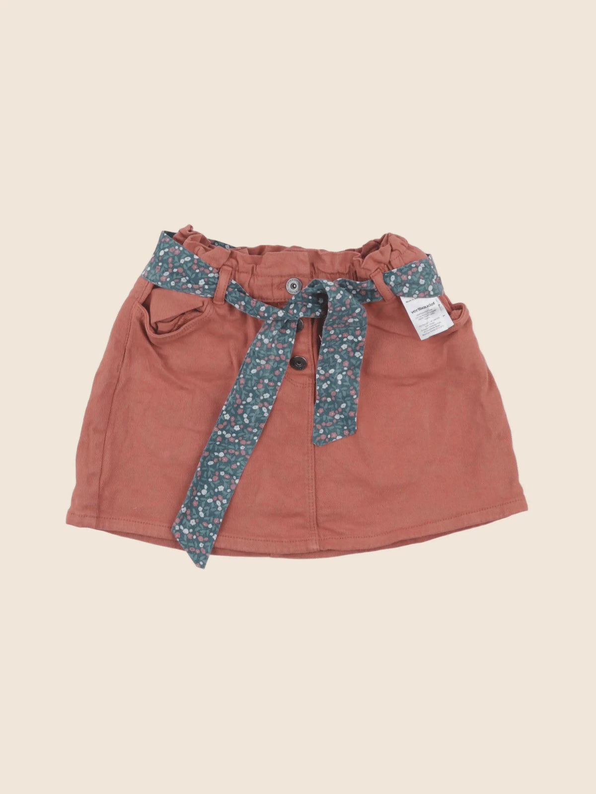 Vertbaudet - jupe orange - 10 ans