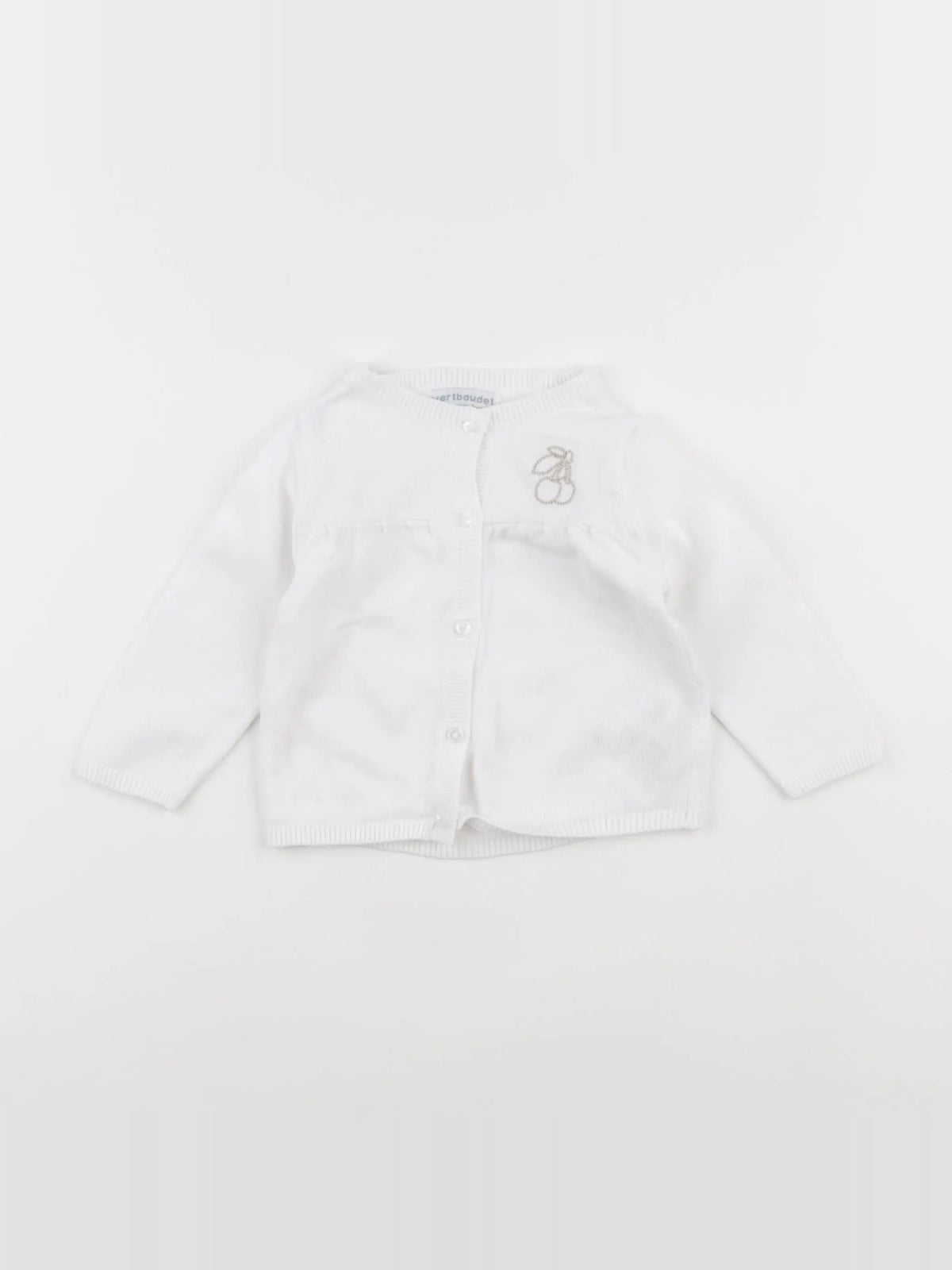 Vertbaudet - gilet blanc - 6 mois