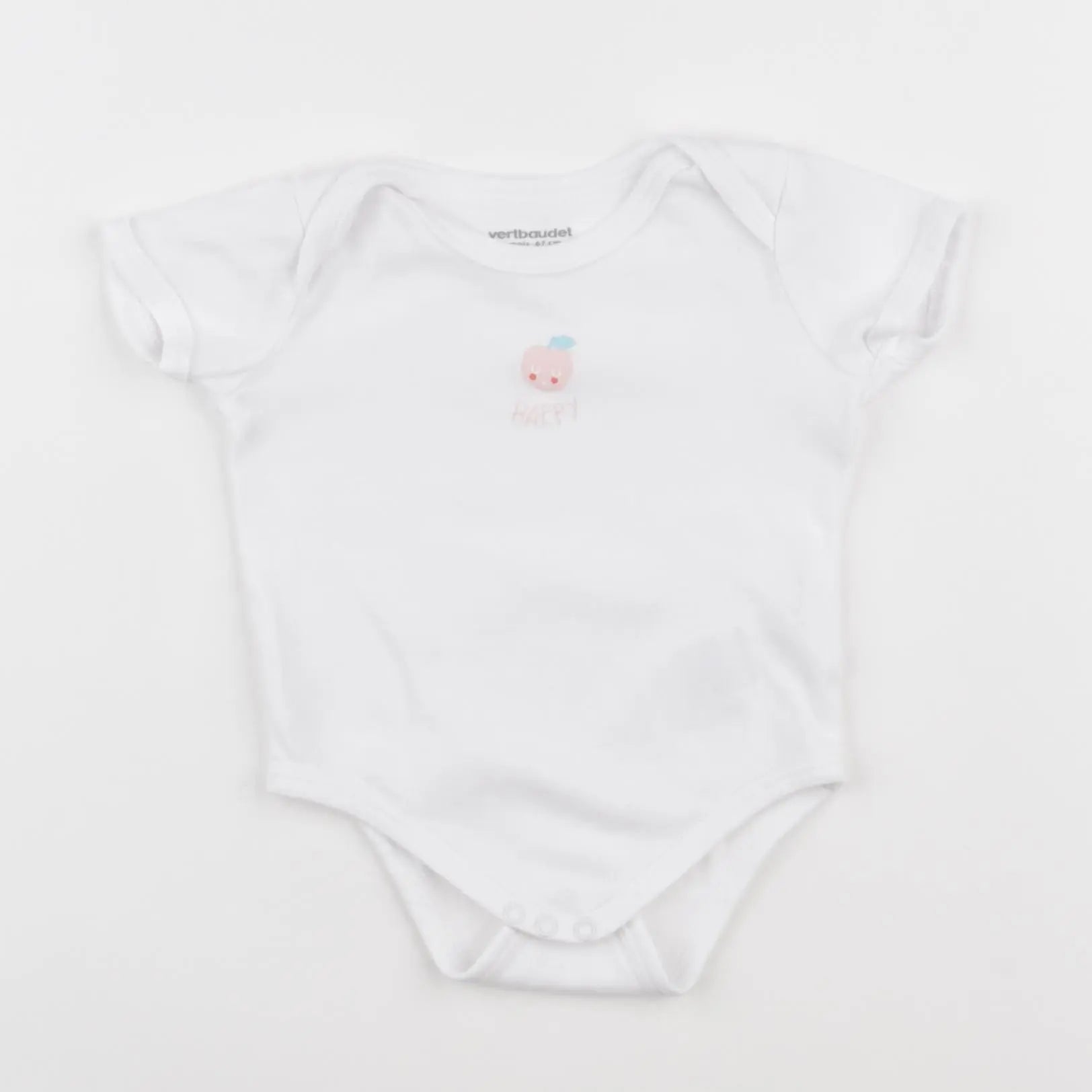 Vertbaudet - body blanc - 6 mois
