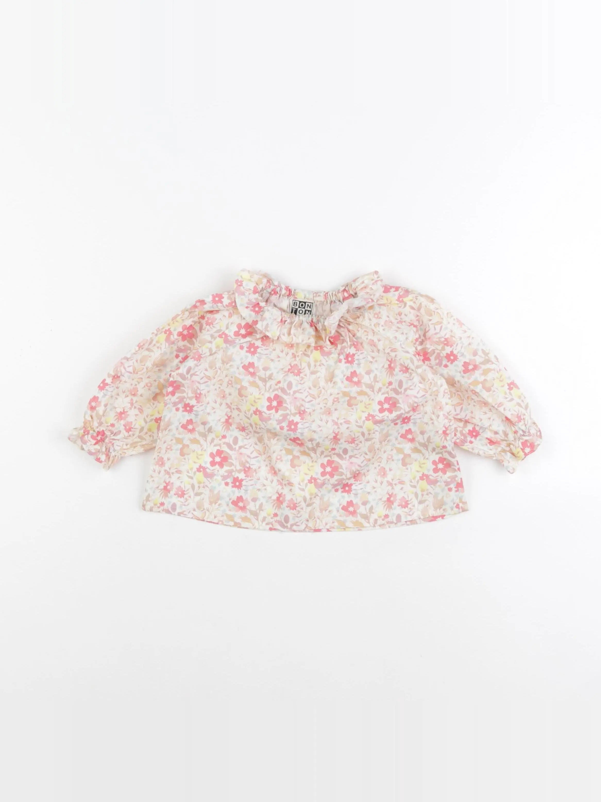 Bonton - blouse rose - 6 mois