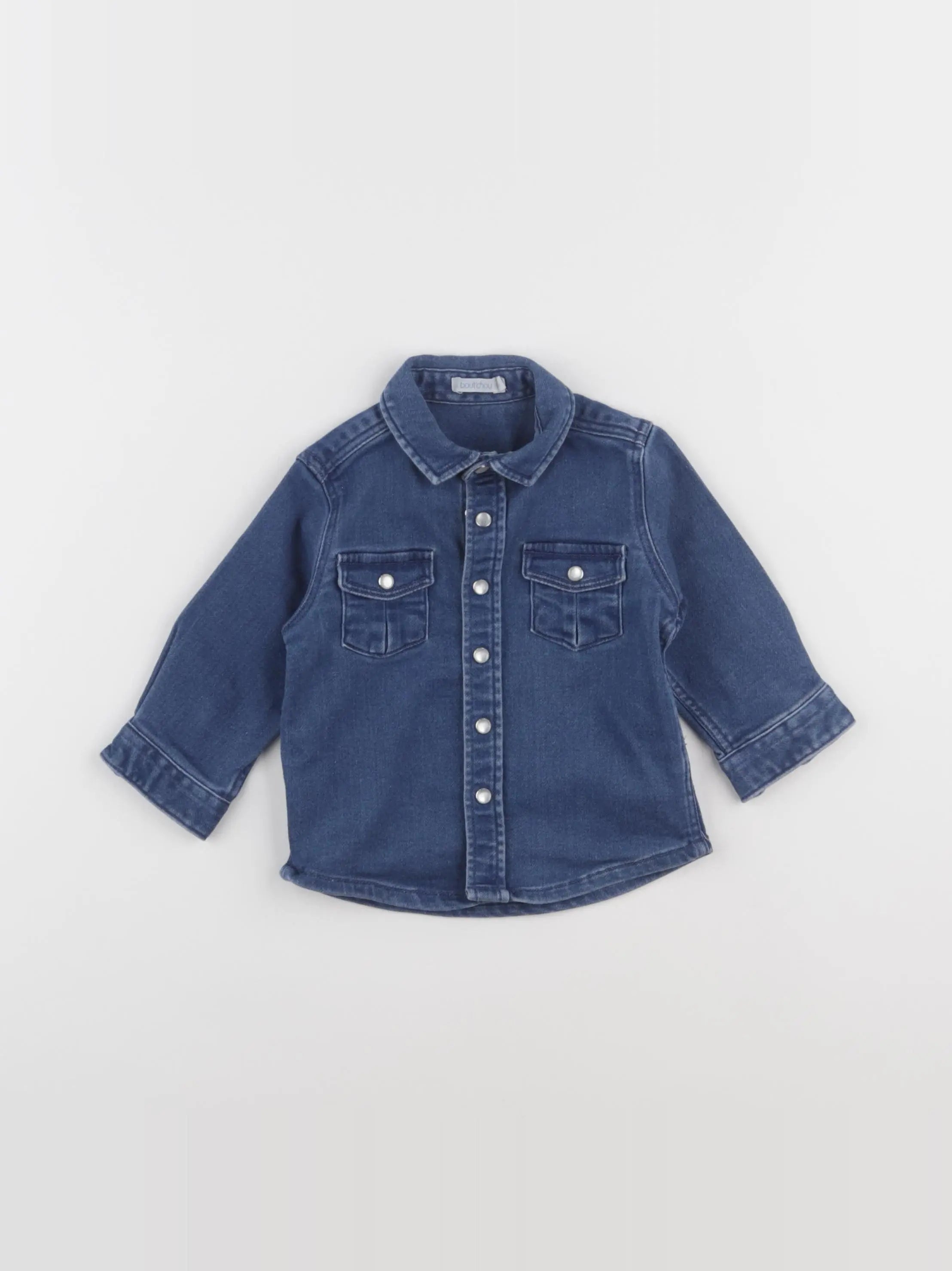 Boutchou - chemise bleu - 6 mois