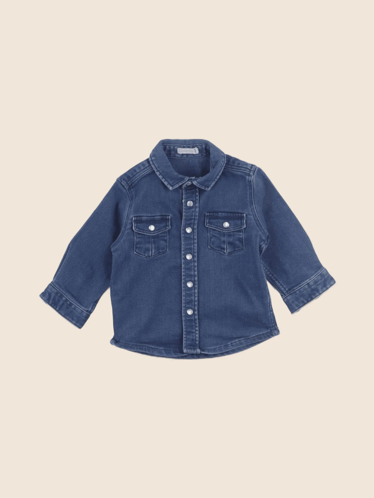 Boutchou - chemise bleu - 6 mois