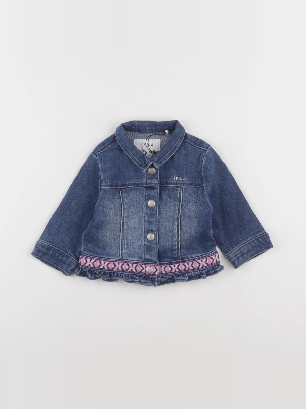 IKKS - veste imprimé au dos bleu - 6 mois