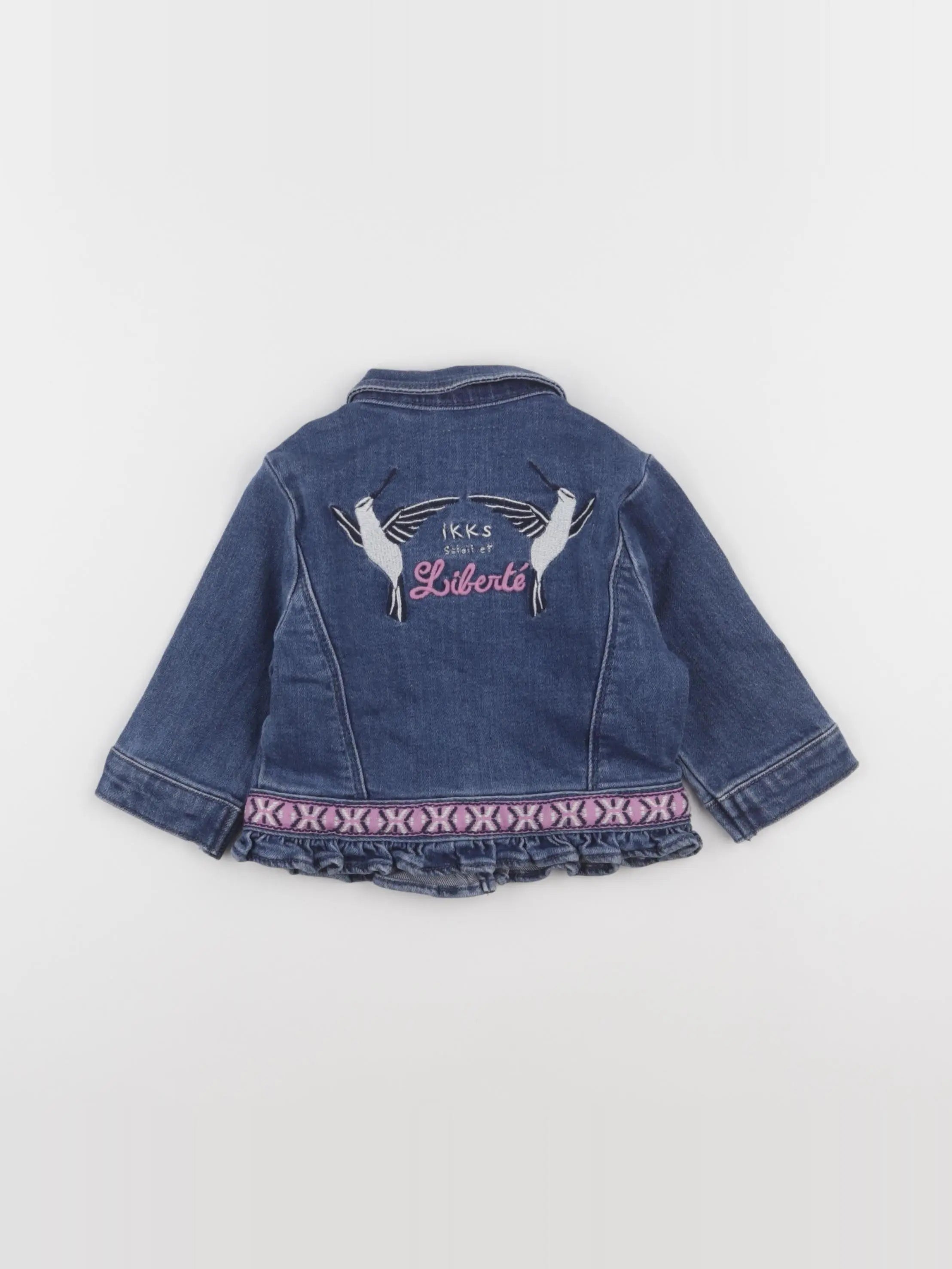IKKS - veste imprimé au dos bleu - 6 mois