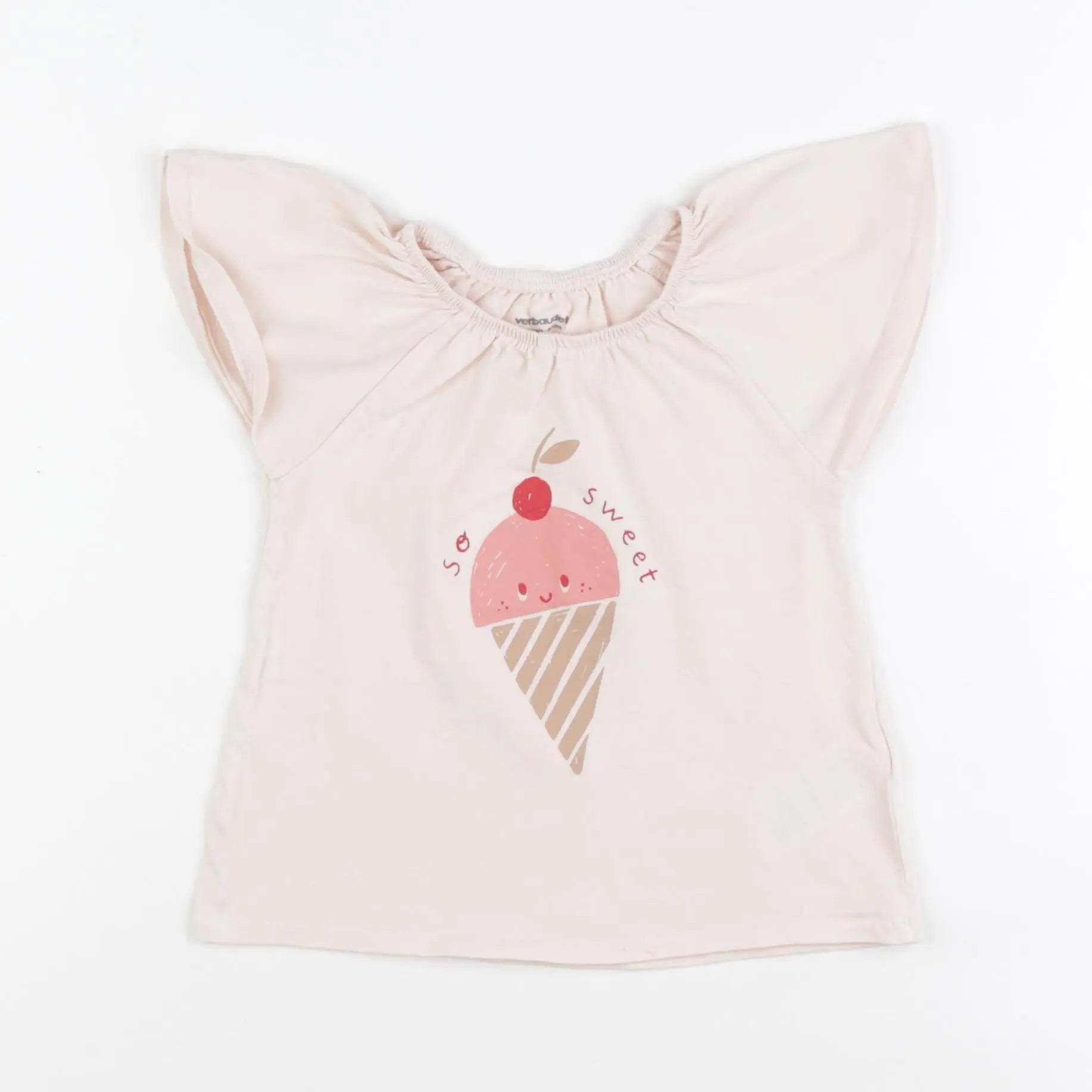 Vertbaudet - tee-shirt beige - 24 mois