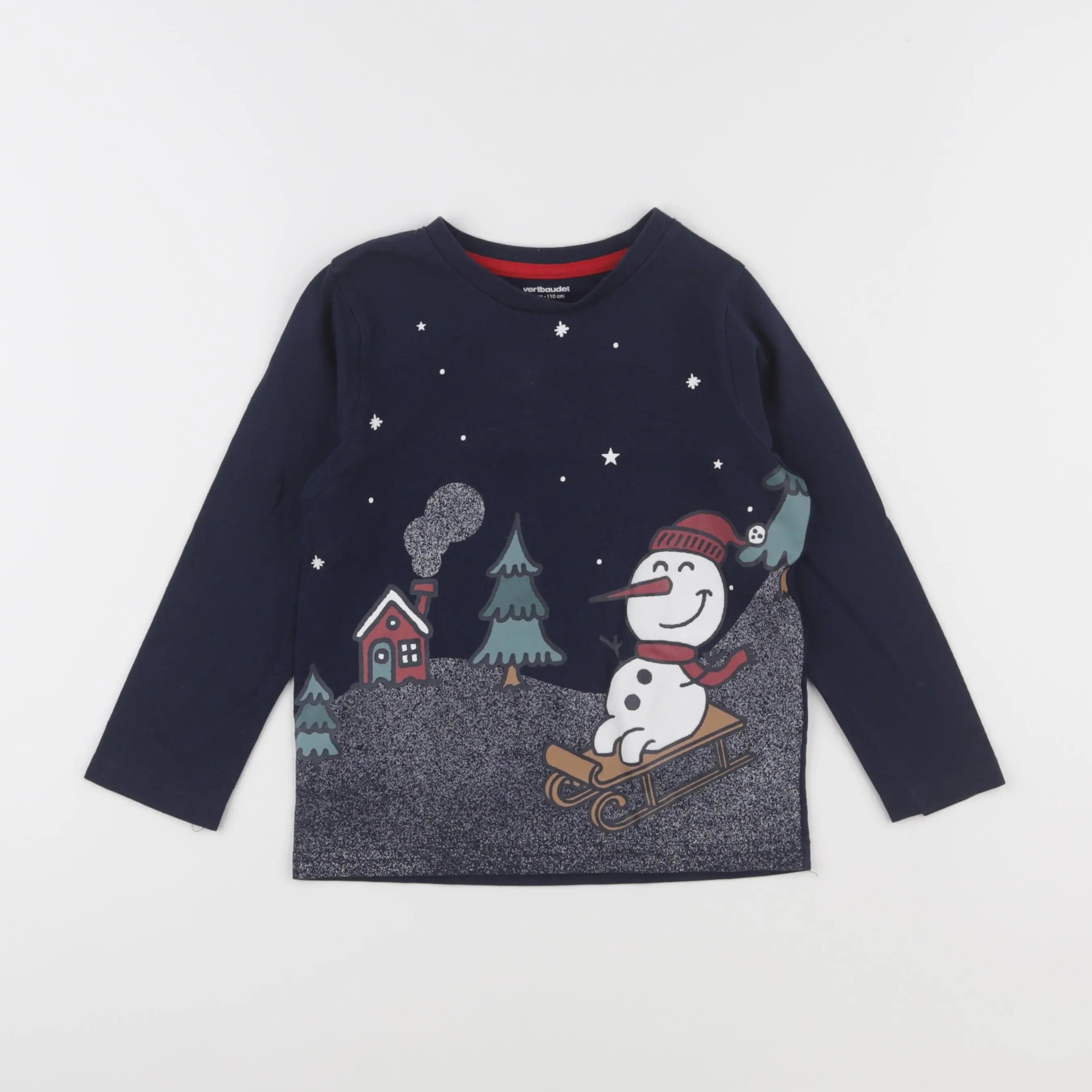 Vertbaudet - tee-shirt bleu - 5 ans