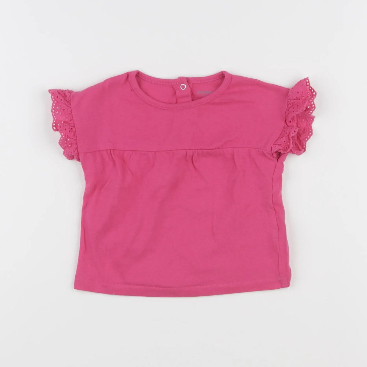 Vertbaudet - tee-shirt rose - 12 mois