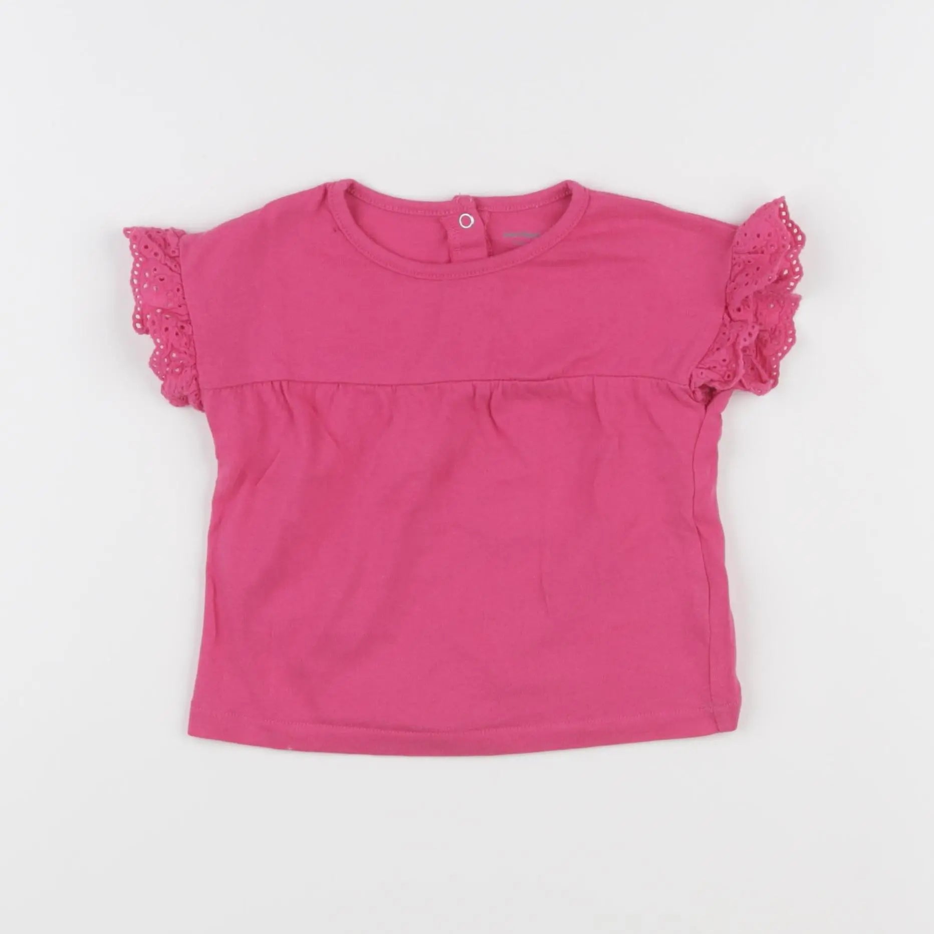 Vertbaudet - tee-shirt rose - 12 mois