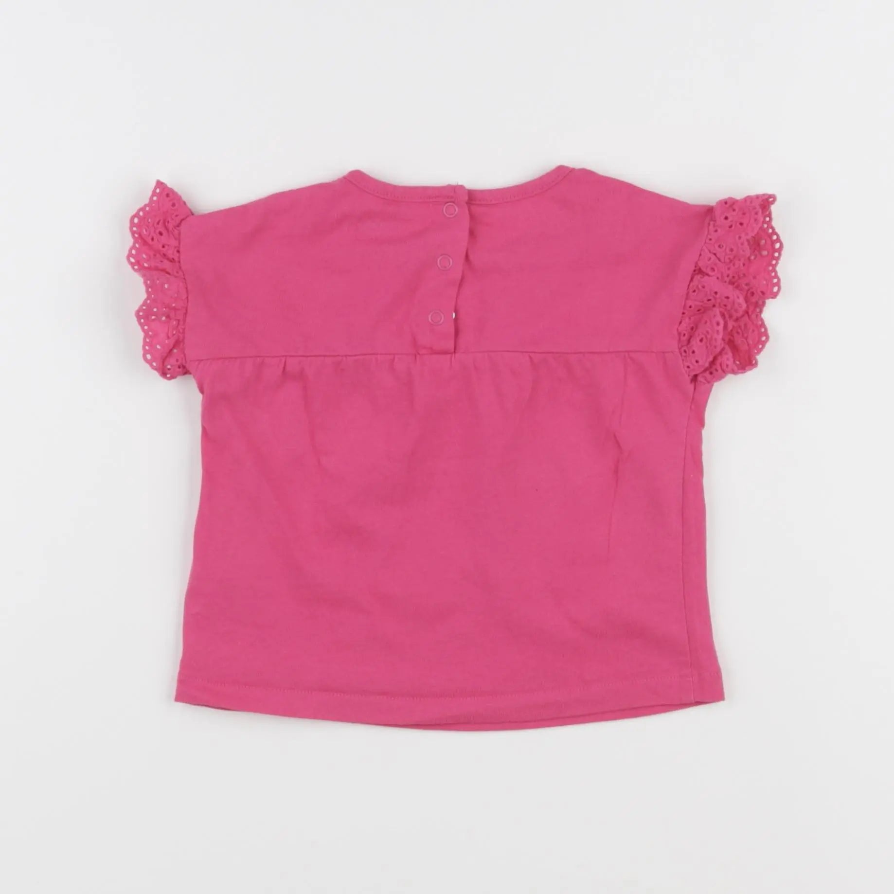 Vertbaudet - tee-shirt rose - 12 mois