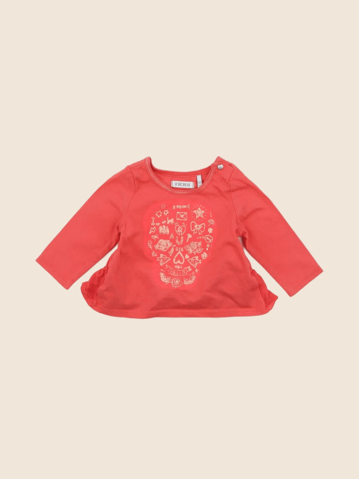 IKKS - tee-shirt orange - 3 mois