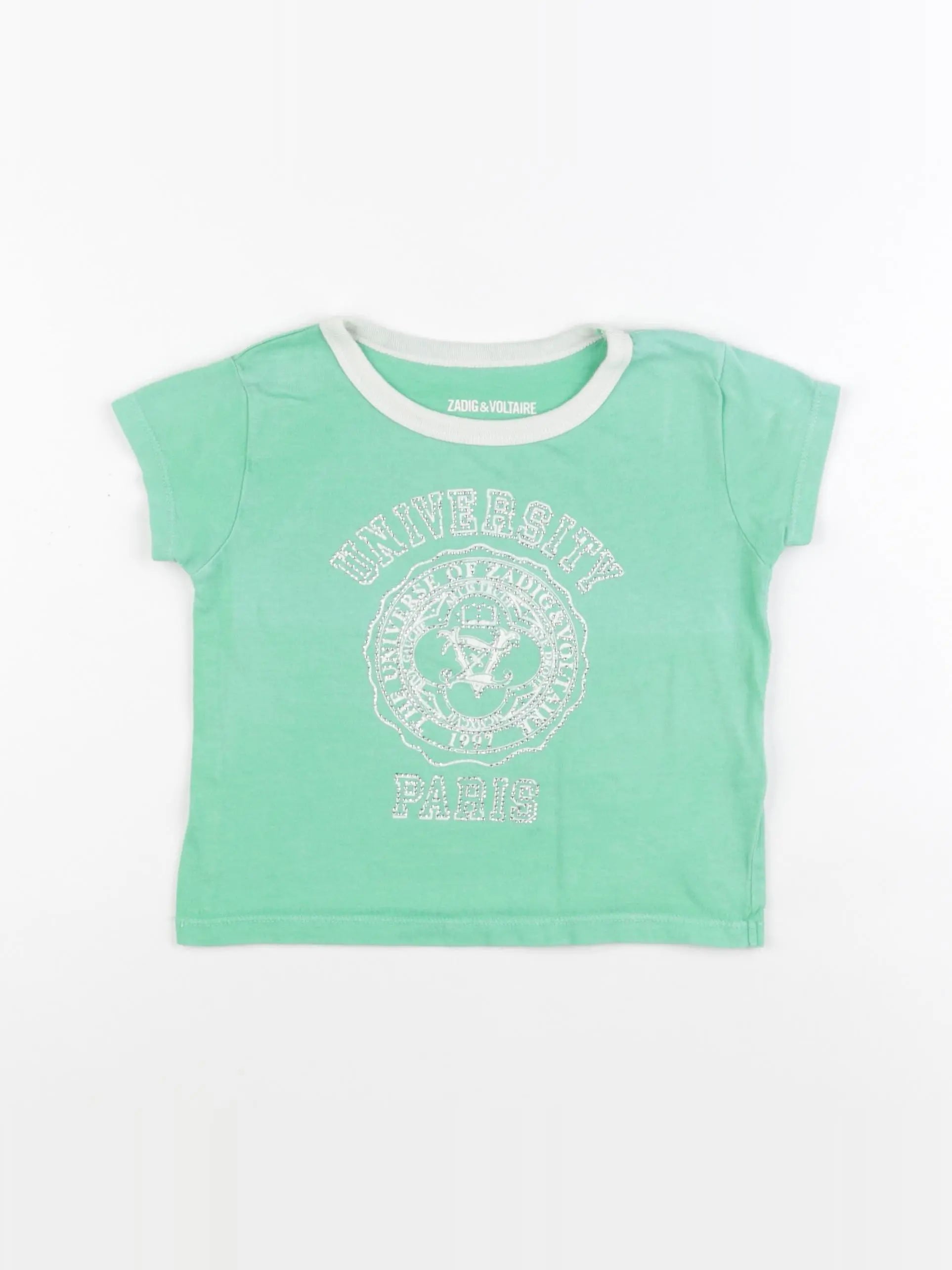 Zadig & Voltaire - tee-shirt vert - 4 ans