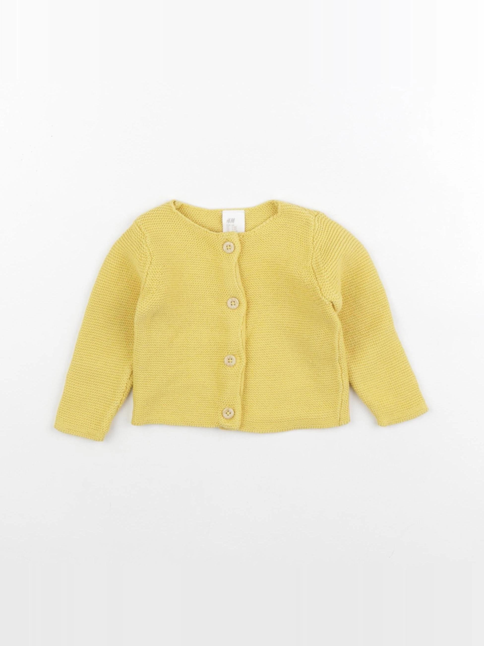 H&M - gilet jaune - 3/6 mois