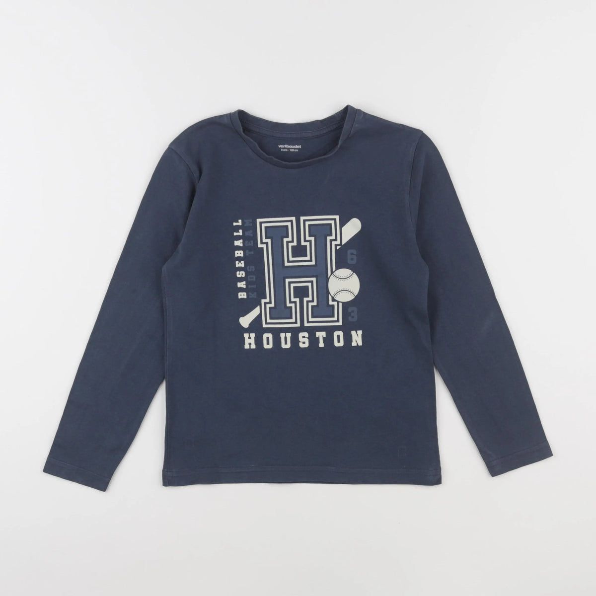 Vertbaudet - tee-shirt bleu - 8 ans