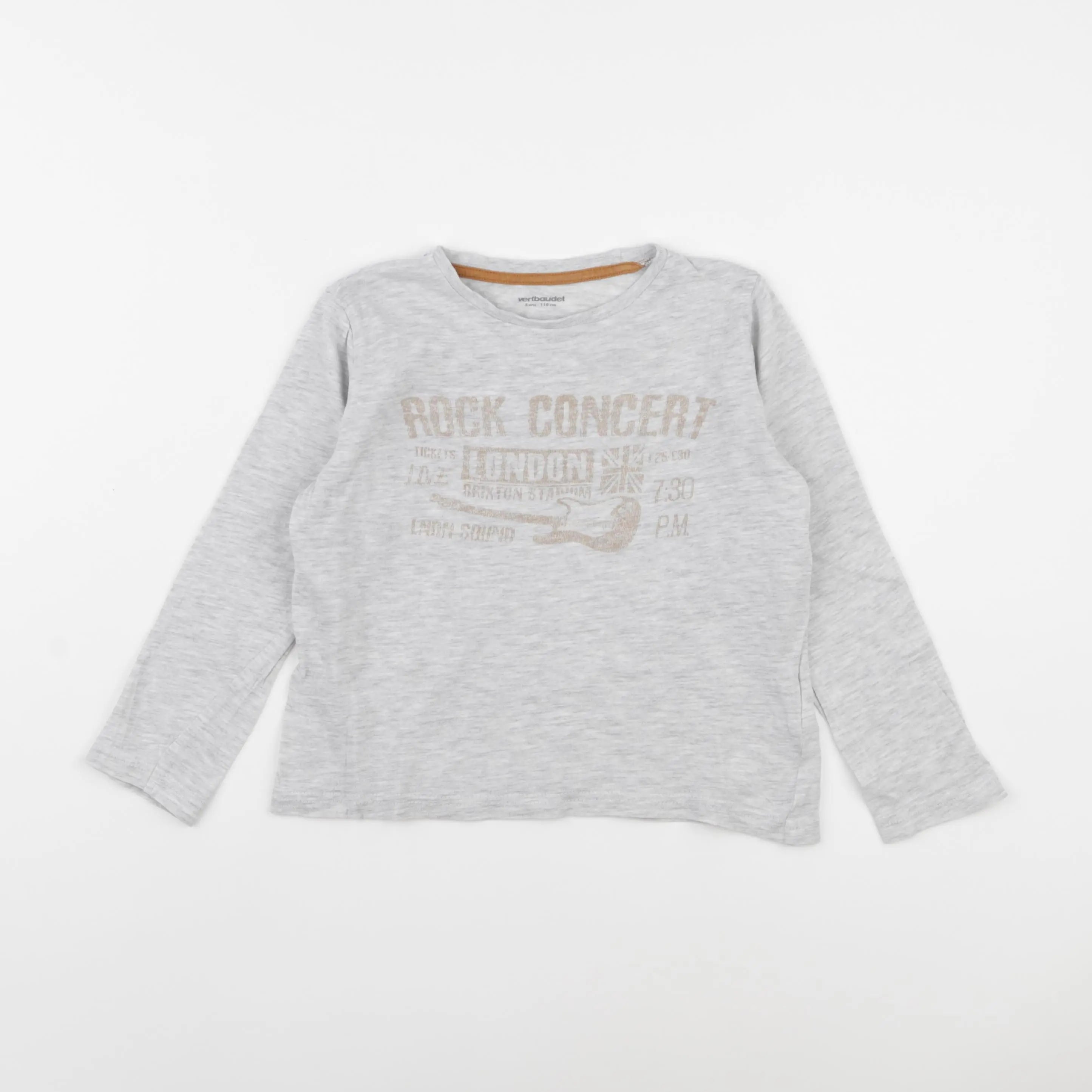 Vertbaudet - tee-shirt gris - 5 ans