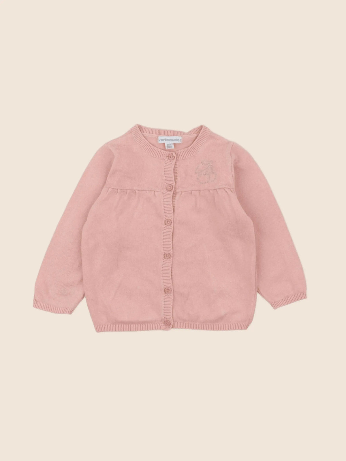 Vertbaudet - gilet rose - 18 mois