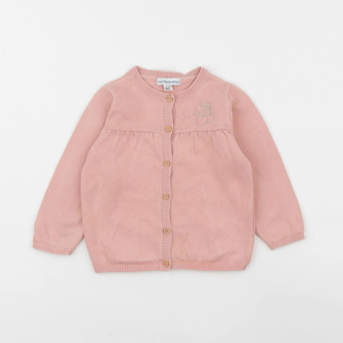Vertbaudet - gilet rose - 18 mois