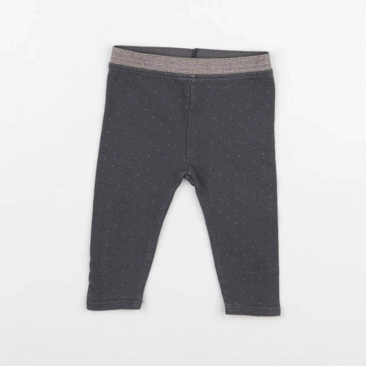 Vertbaudet - legging gris, or - 6 mois