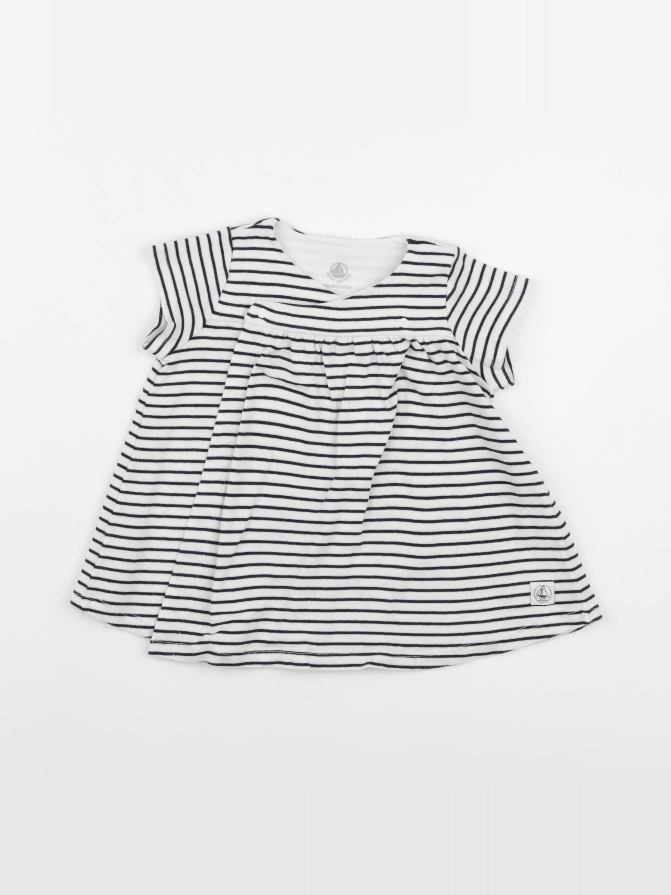 Petit Bateau - robe bleu - 12 mois