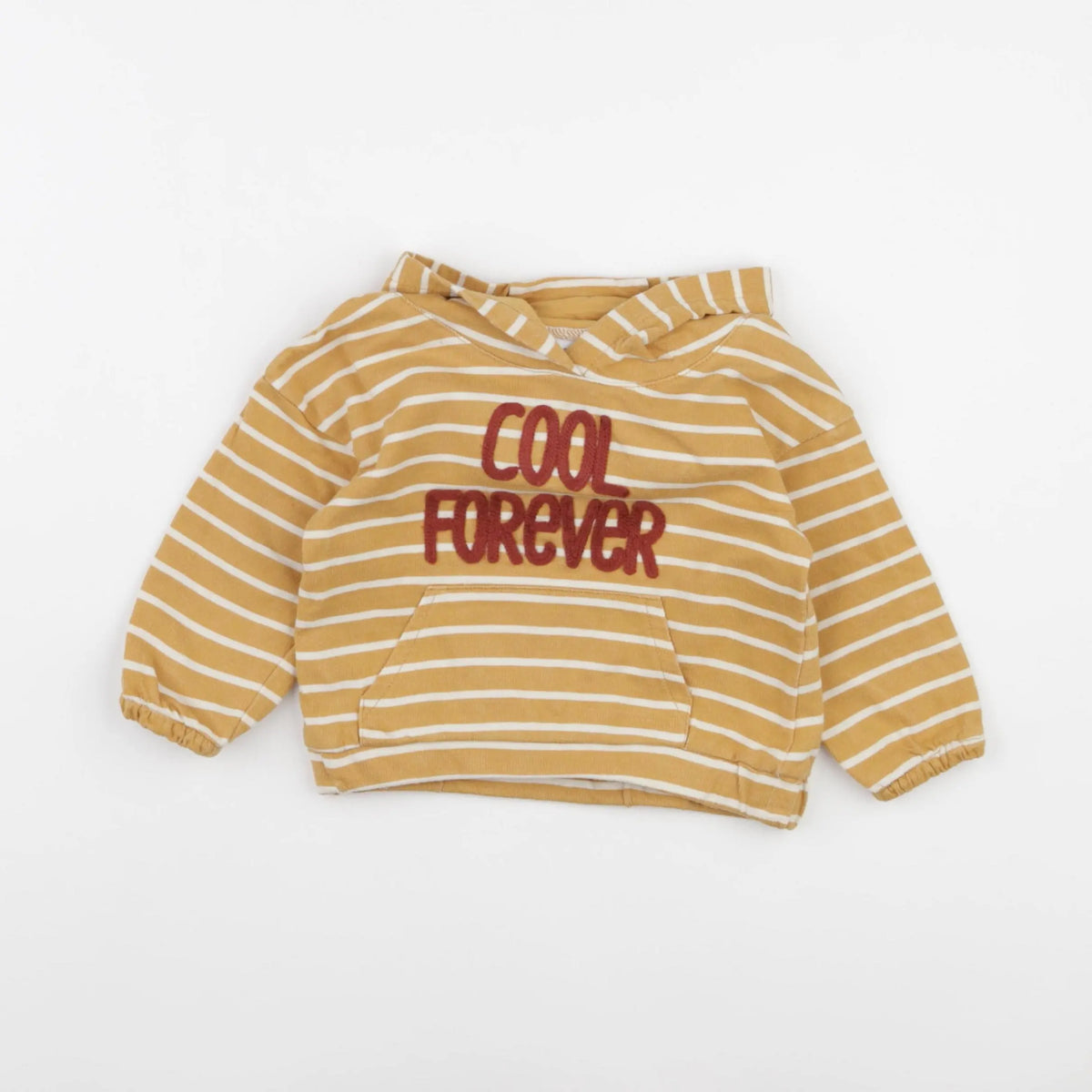 Vertbaudet - sweat jaune - 12 mois